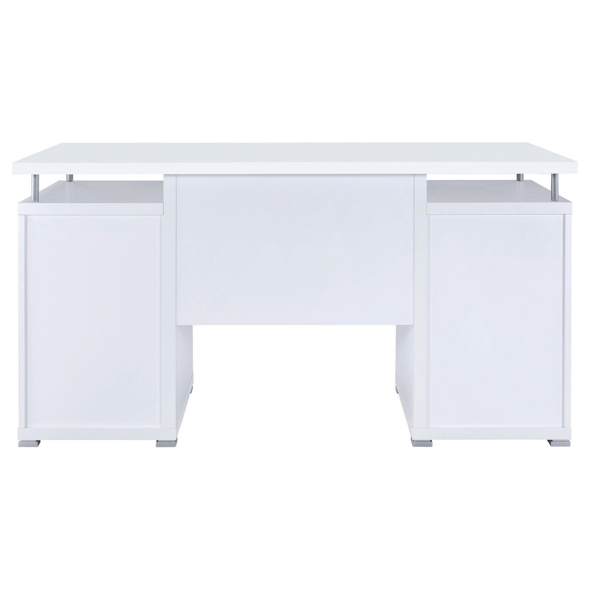  Coaster Furniture Tracy 800108 55-inch 2-Drawer Office Computer Desk - White IMAGE 6