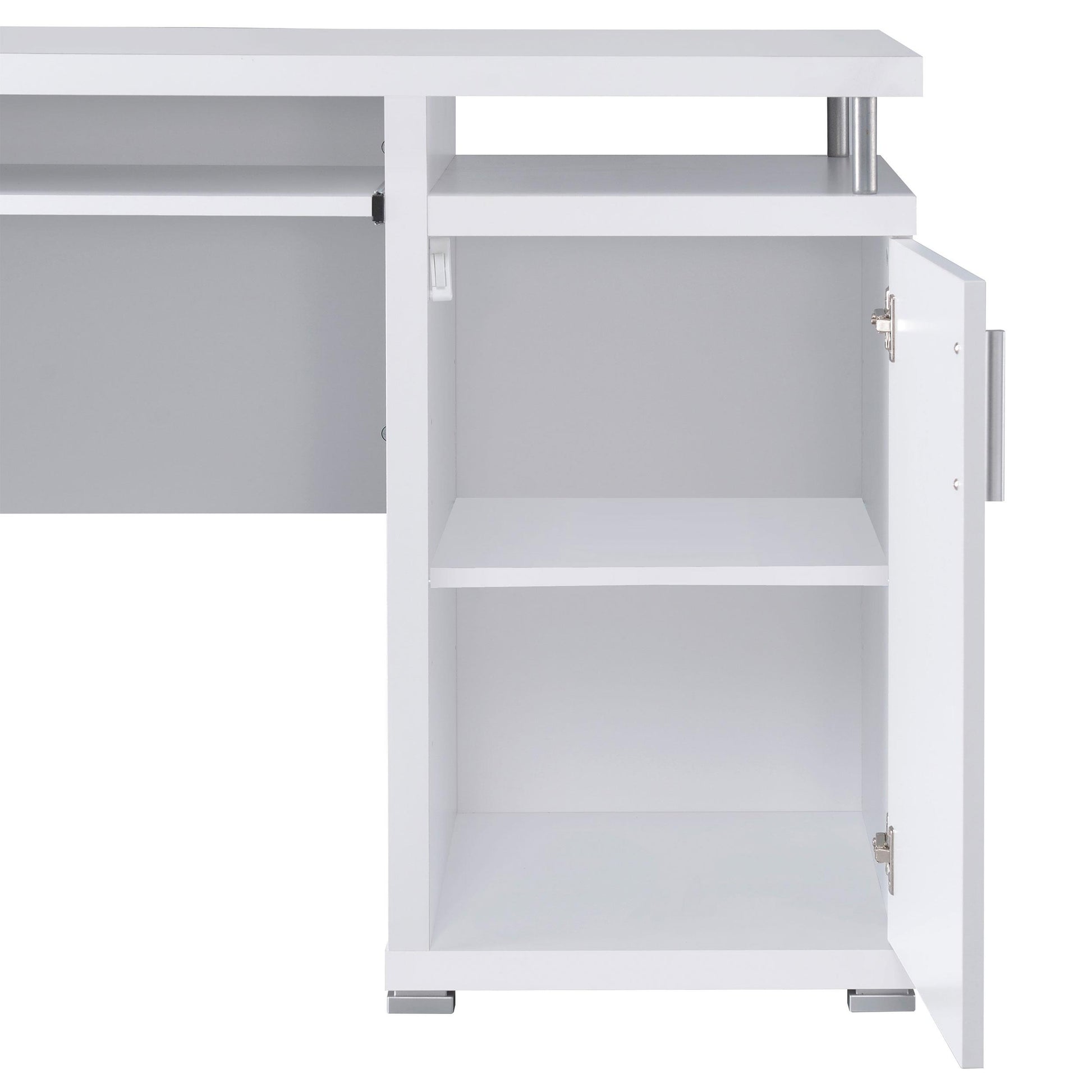  Coaster Furniture Tracy 800108 55-inch 2-Drawer Office Computer Desk - White IMAGE 9