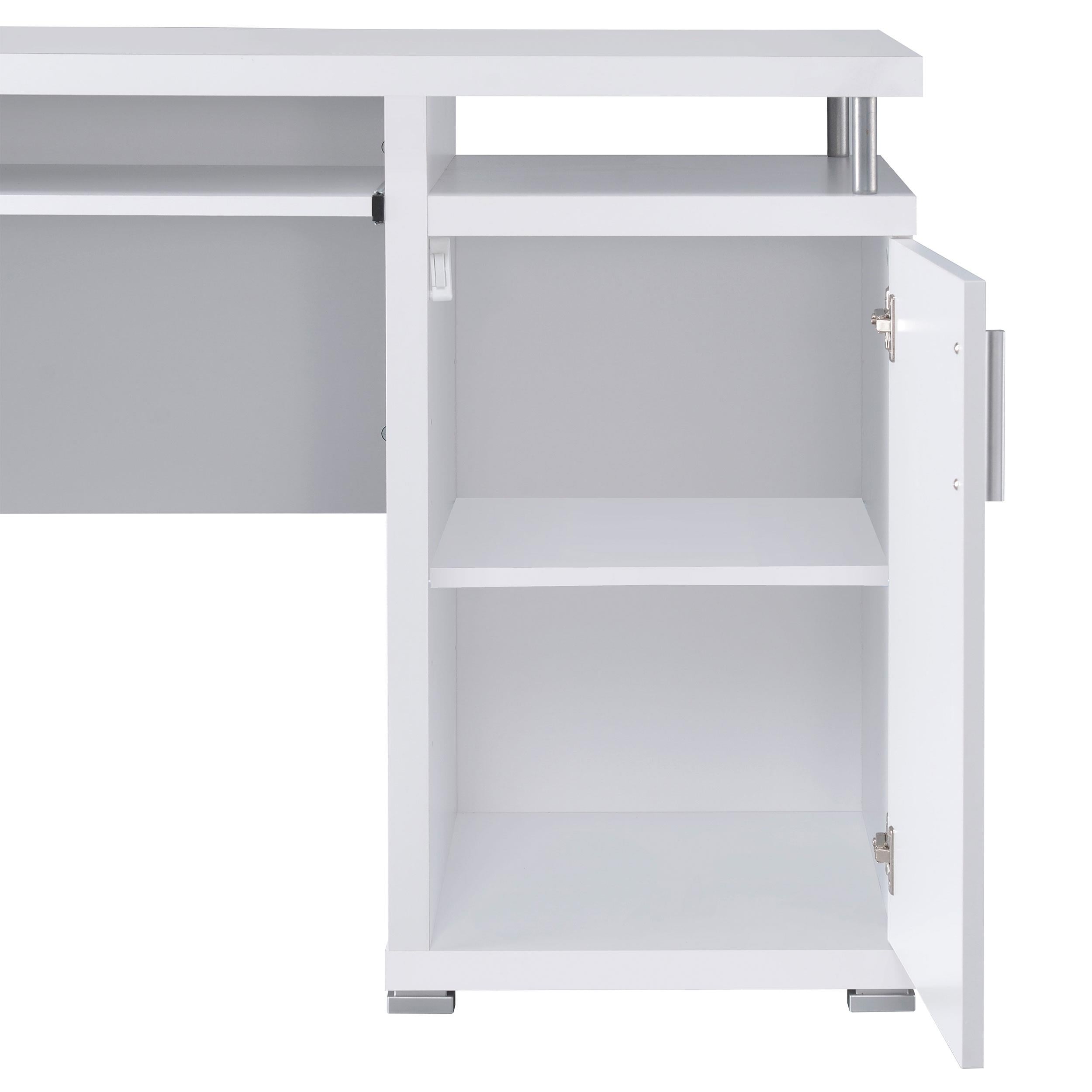  Coaster Furniture Tracy 800108 55-inch 2-Drawer Office Computer Desk - White IMAGE 9
