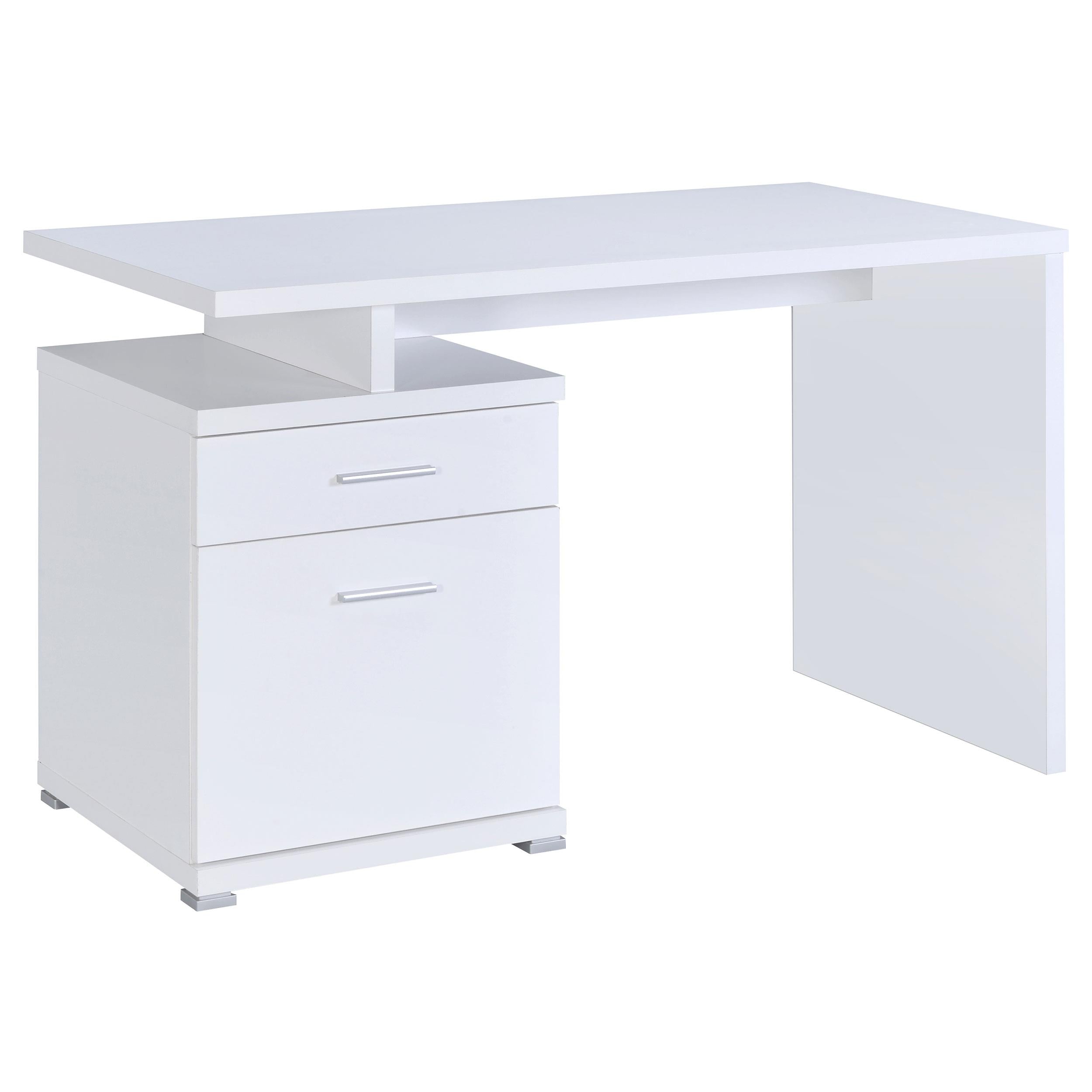  Coaster Furniture Irving 800110 47-inch 2-Drawer Office Computer Desk - White IMAGE 1
