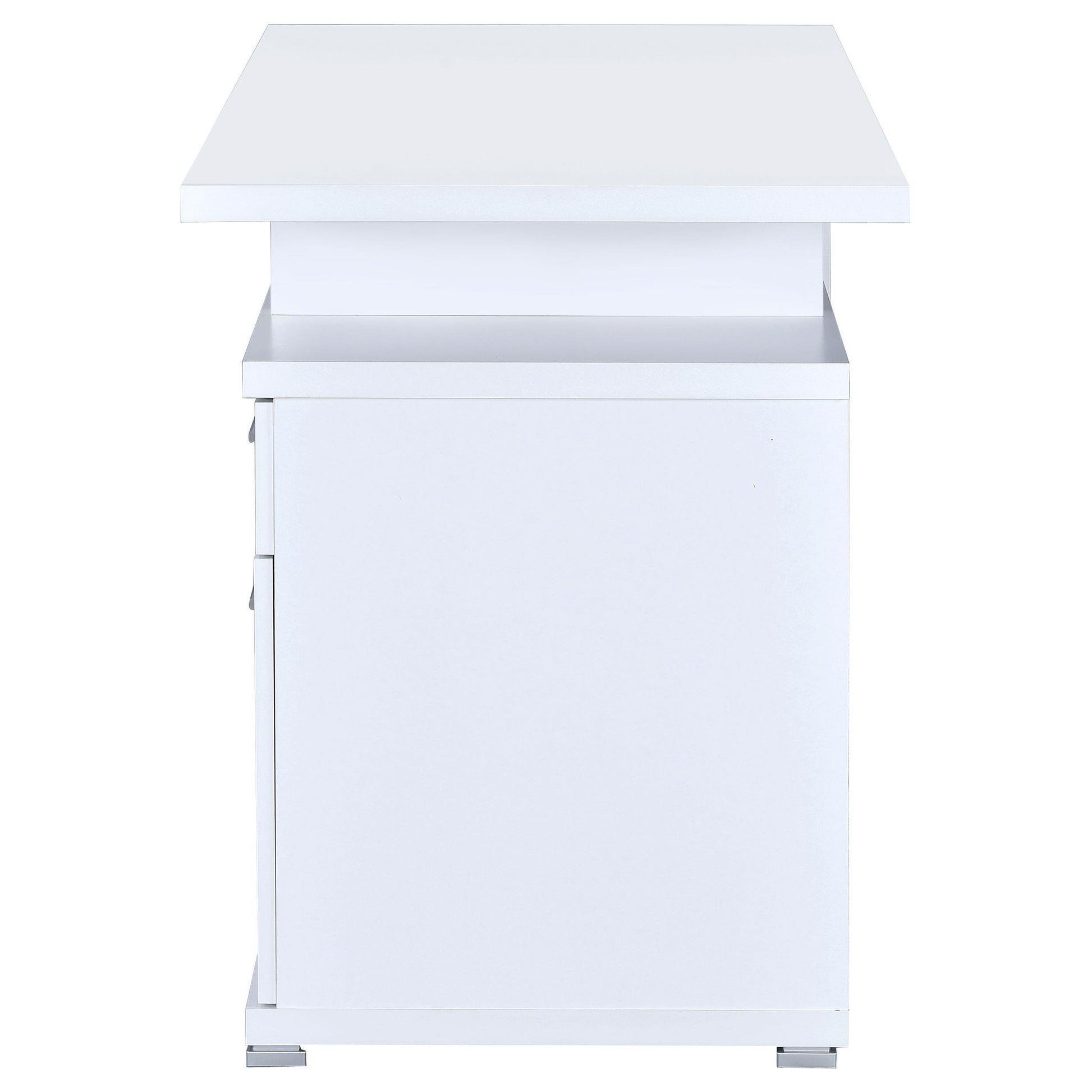  Coaster Furniture Irving 800110 47-inch 2-Drawer Office Computer Desk - White IMAGE 5