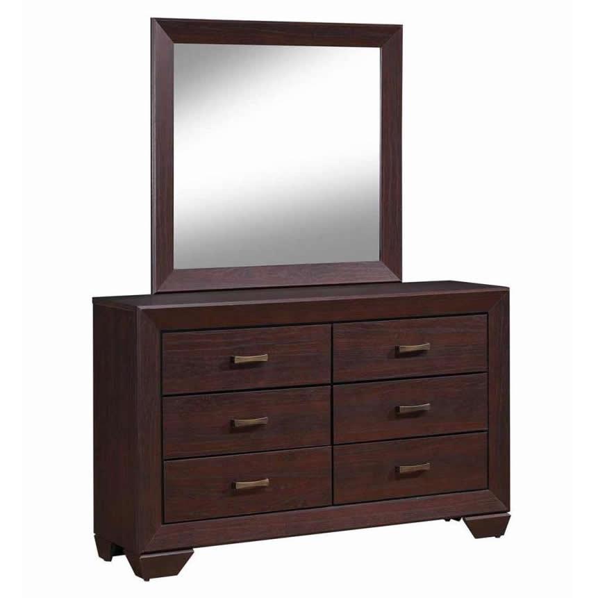  Coaster Furniture Kauffman 204394 Dresser Mirror - Dark Cocoa IMAGE 2