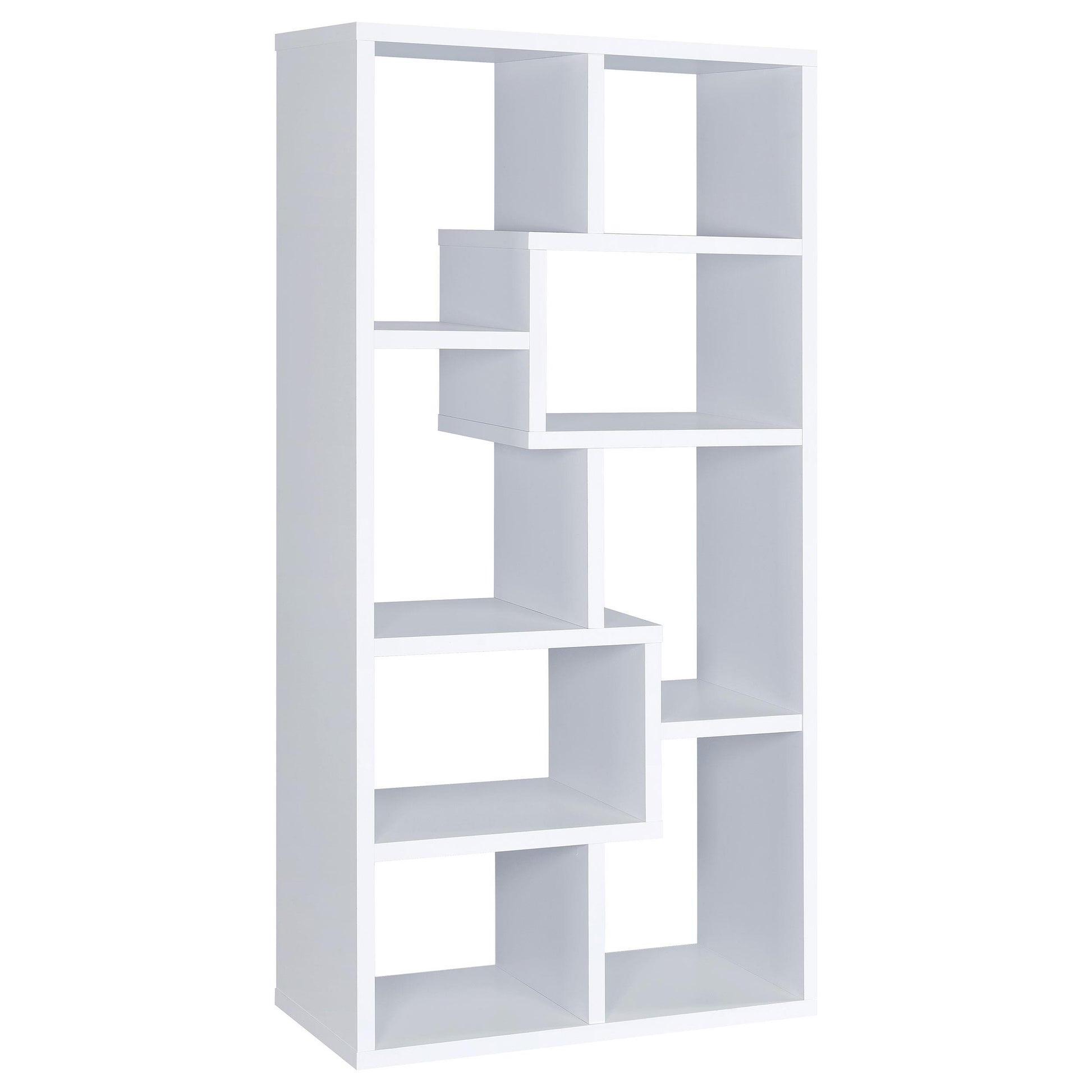 Coaster Furniture Theo 800136 71-inch 7-shelf Bookshelf - White IMAGE 4