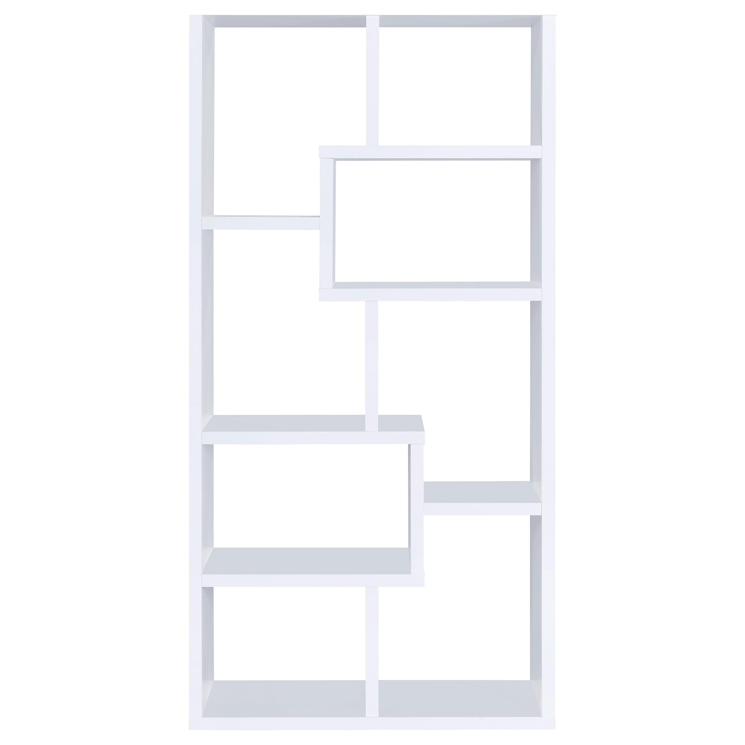  Coaster Furniture Theo 800136 71-inch 7-shelf Bookshelf - White IMAGE 5