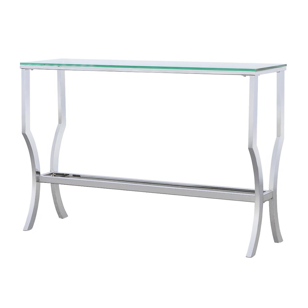  Coaster Furniture Saide 720339 Rectangular Glass Top Entryway Console Table - Chrome IMAGE 3