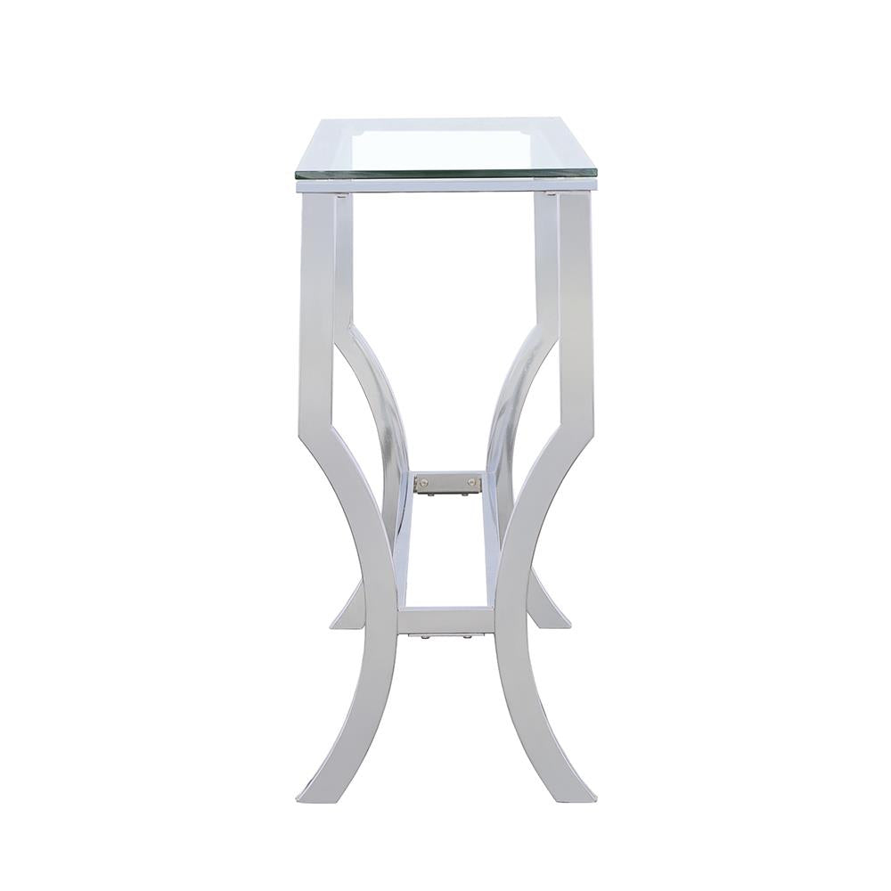  Coaster Furniture Saide 720339 Rectangular Glass Top Entryway Console Table - Chrome IMAGE 4