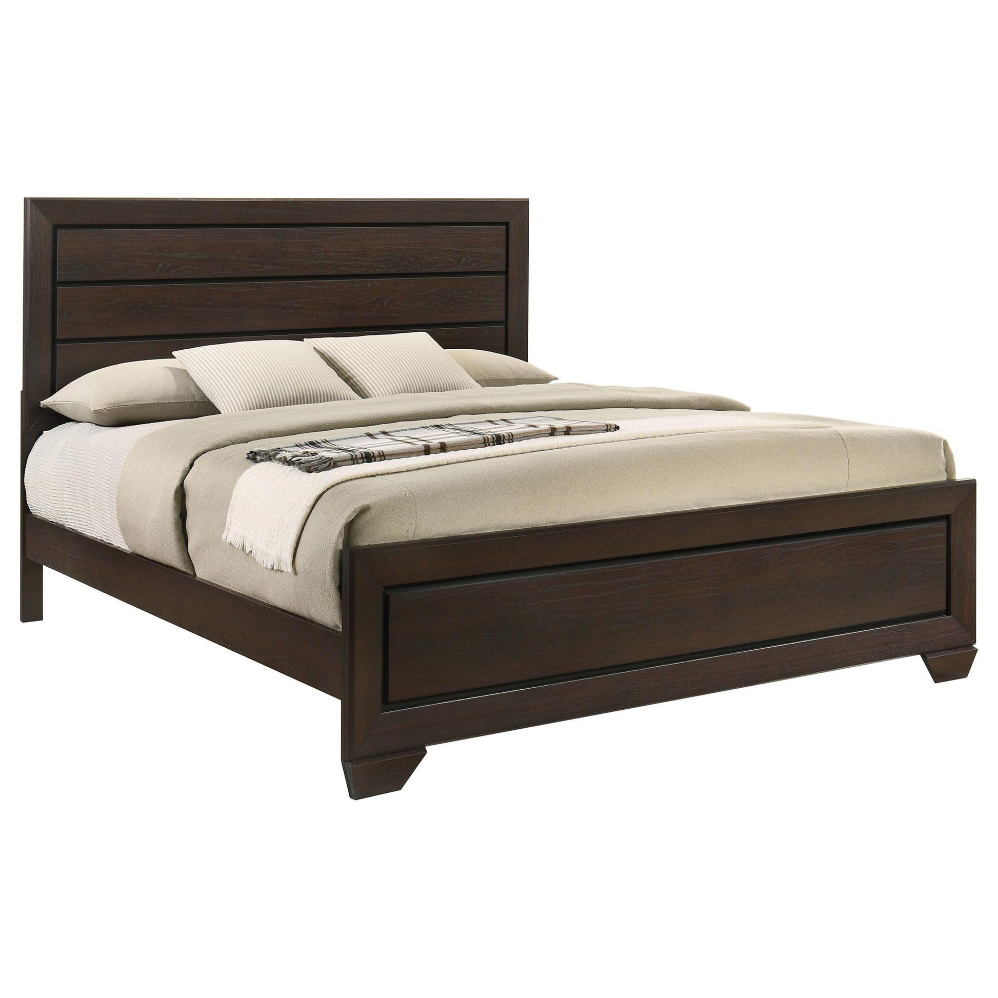  Size_King  -- Kauffman 204391KE Wood Eastern King Panel Bed - Dark Cocoa IMAGE 2