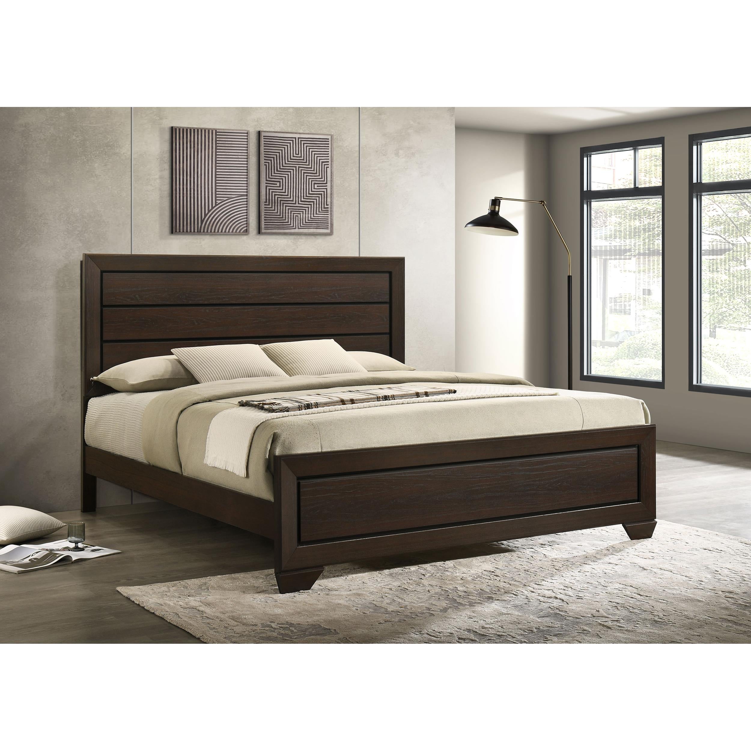  Size_King  -- Kauffman 204391KE Wood Eastern King Panel Bed - Dark Cocoa IMAGE 6