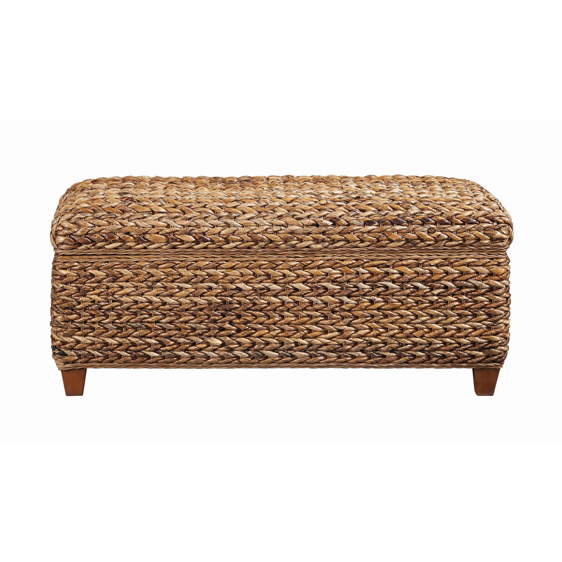  Coaster Furniture Laughton 500215 Hand-Woven Banana Leaf Storage Trunk - Amber IMAGE 1