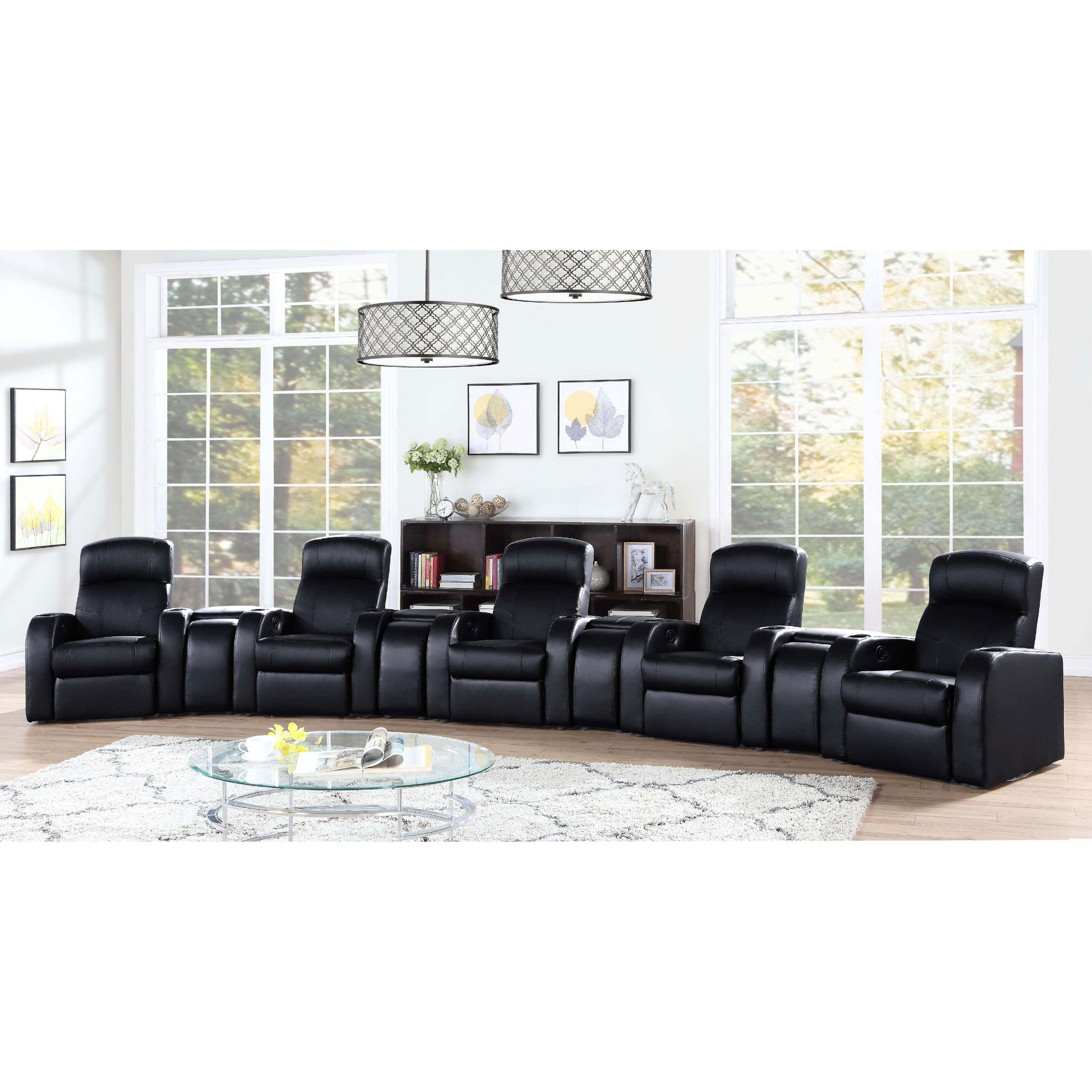  Coaster Furniture Cyrus 600001 Upholstered Track Arm Recliner - Black IMAGE 13