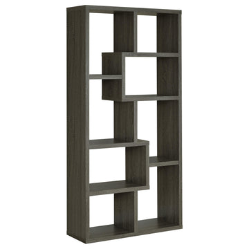  Coaster Furniture Theo 800510 71-inch 7-shelf Bookshelf - Weathered Grey IMAGE 1