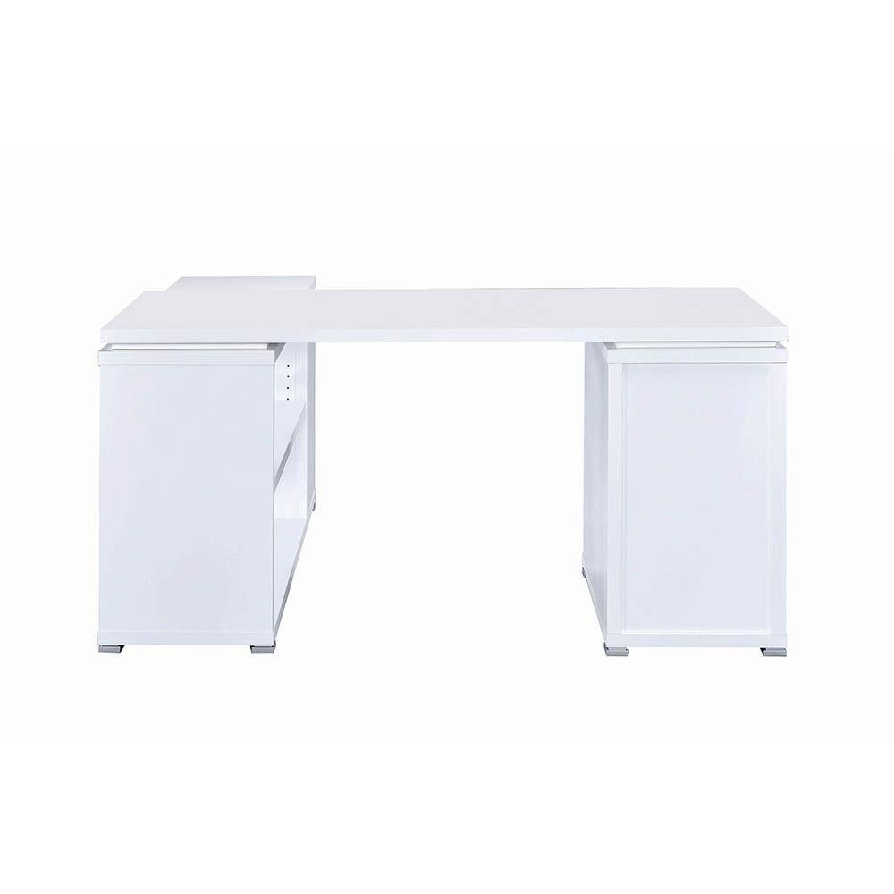  Coaster Furniture Yvette 800516 60-inch 3-Drawer L-Shape Computer Desk - White IMAGE 5