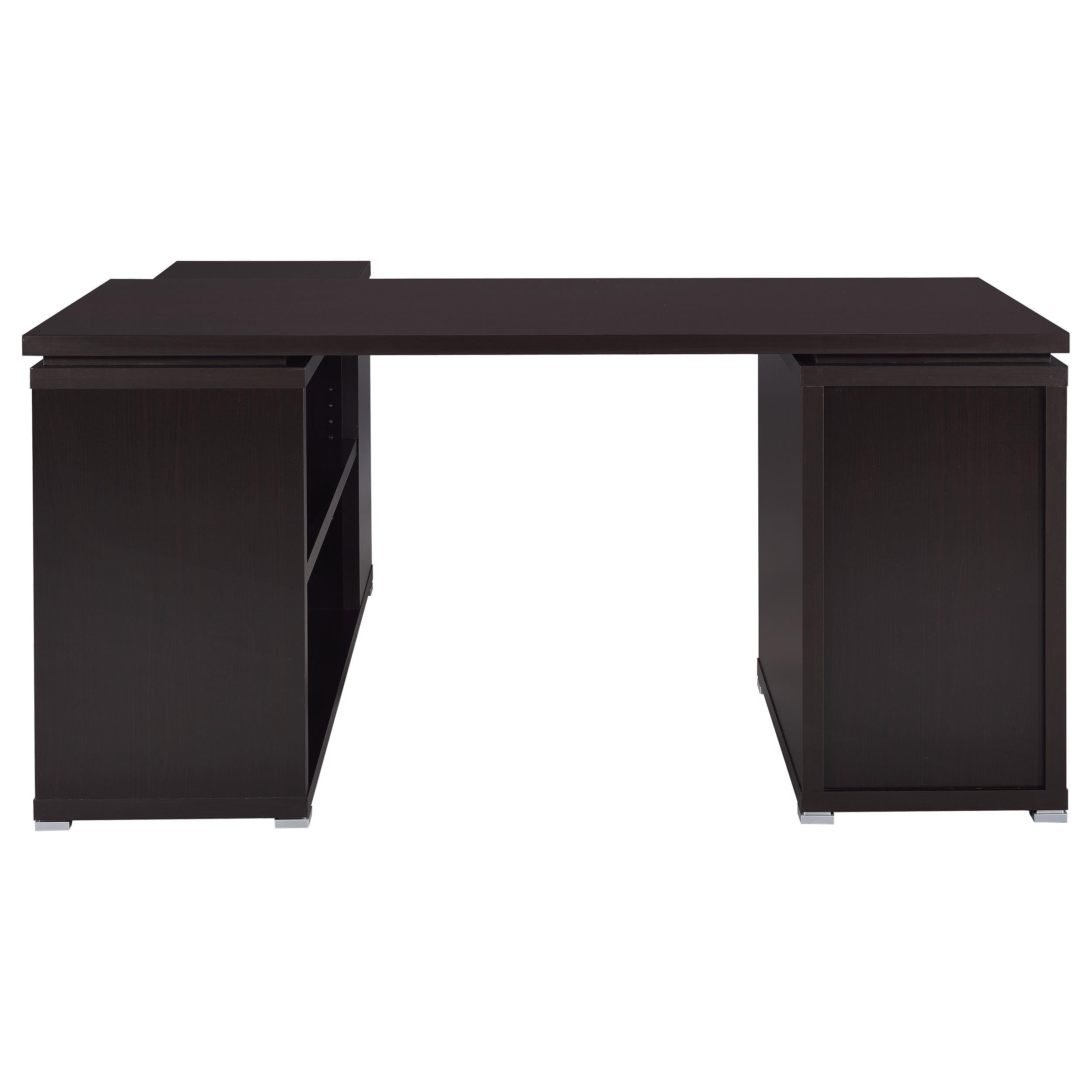  Coaster Furniture Yvette 800517 60-inch 3-Drawer L-Shape Computer Desk - Cappuccino IMAGE 7