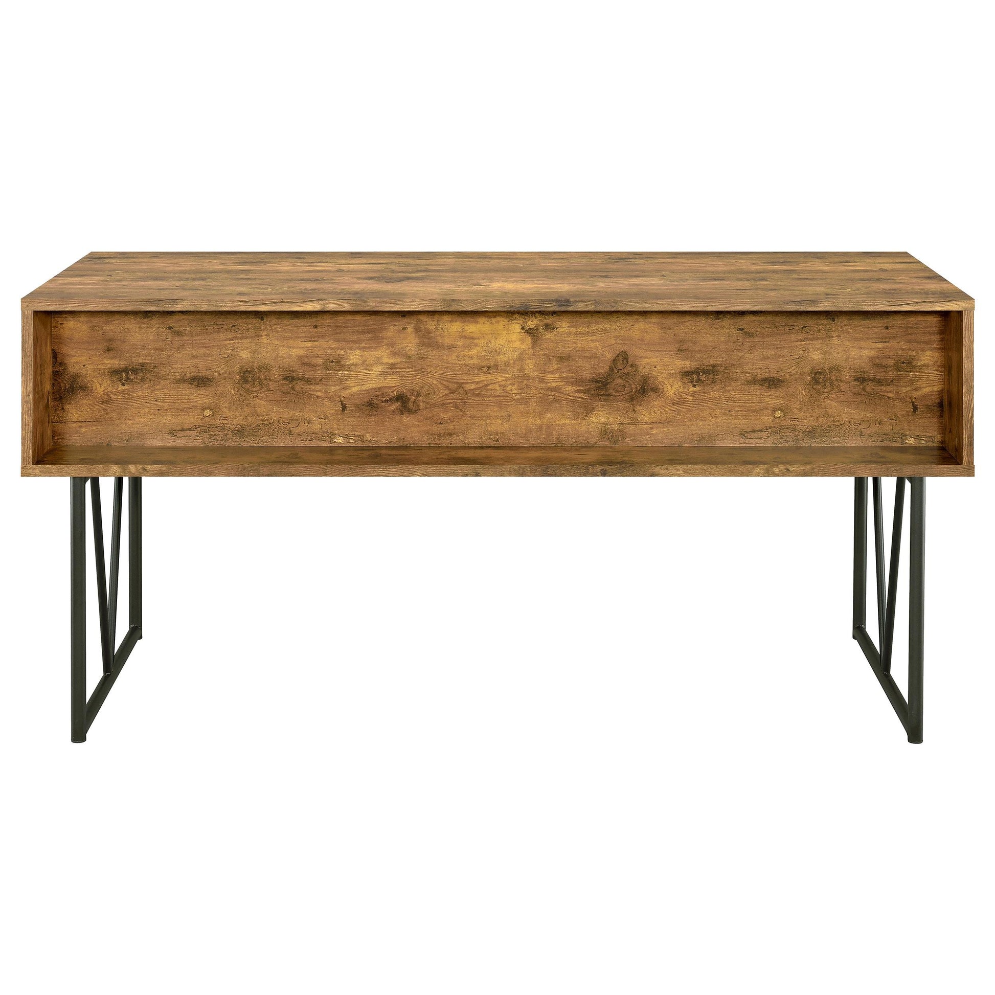  Coaster Furniture Analiese 800999 63-inch 4-Drawer Writing Desk - Rustic Nutmeg IMAGE 6
