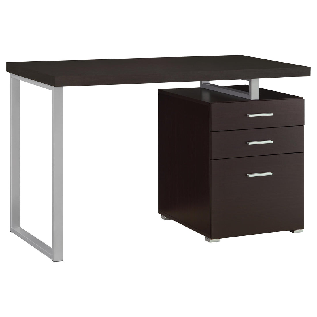  Coaster Furniture Brennan 800519 47-inch 3-Drawer Office Computer Desk - Cappuccino IMAGE 1