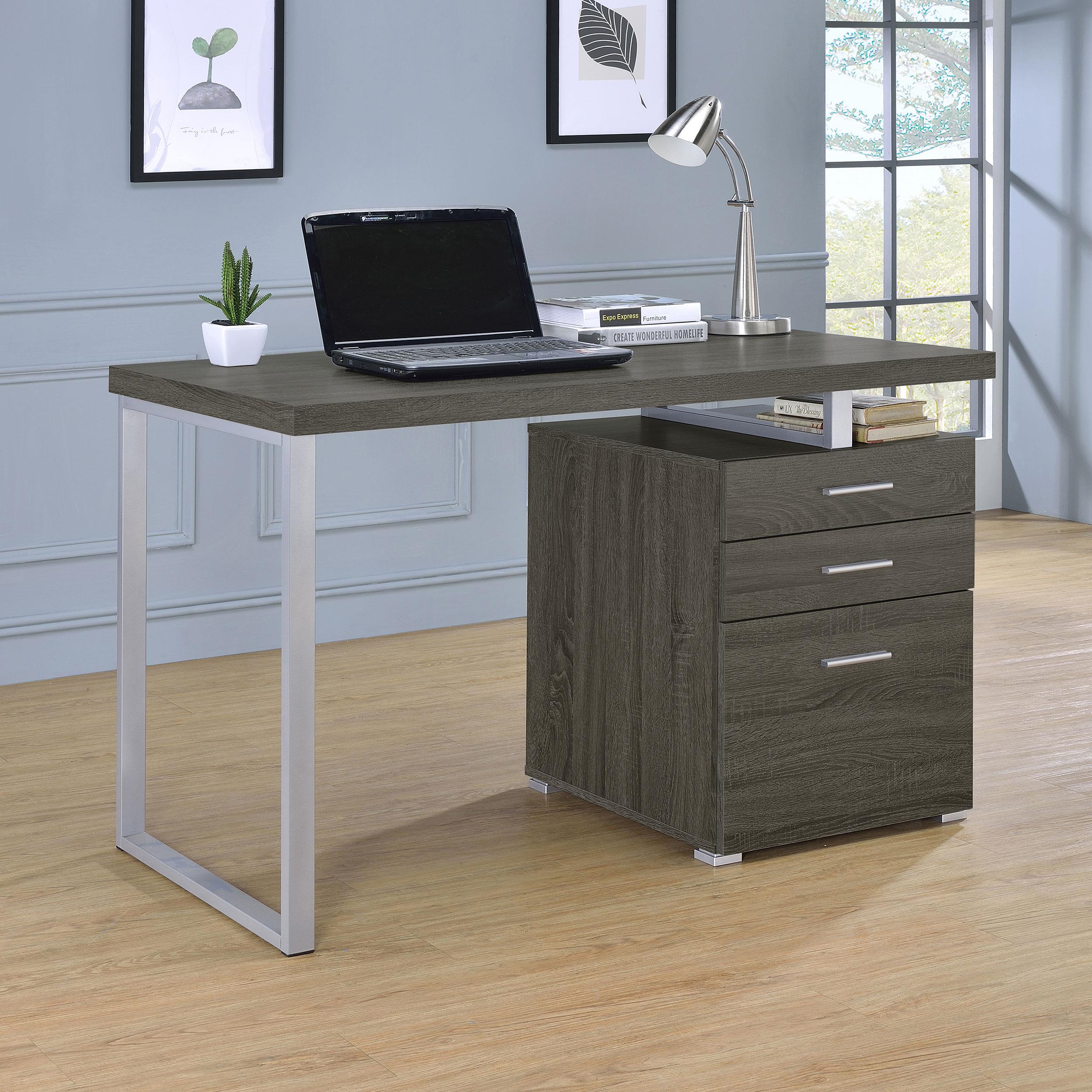  Coaster Furniture Brennan 800520 47-inch 3-Drawer Office Computer Desk - Weathered Grey IMAGE 10