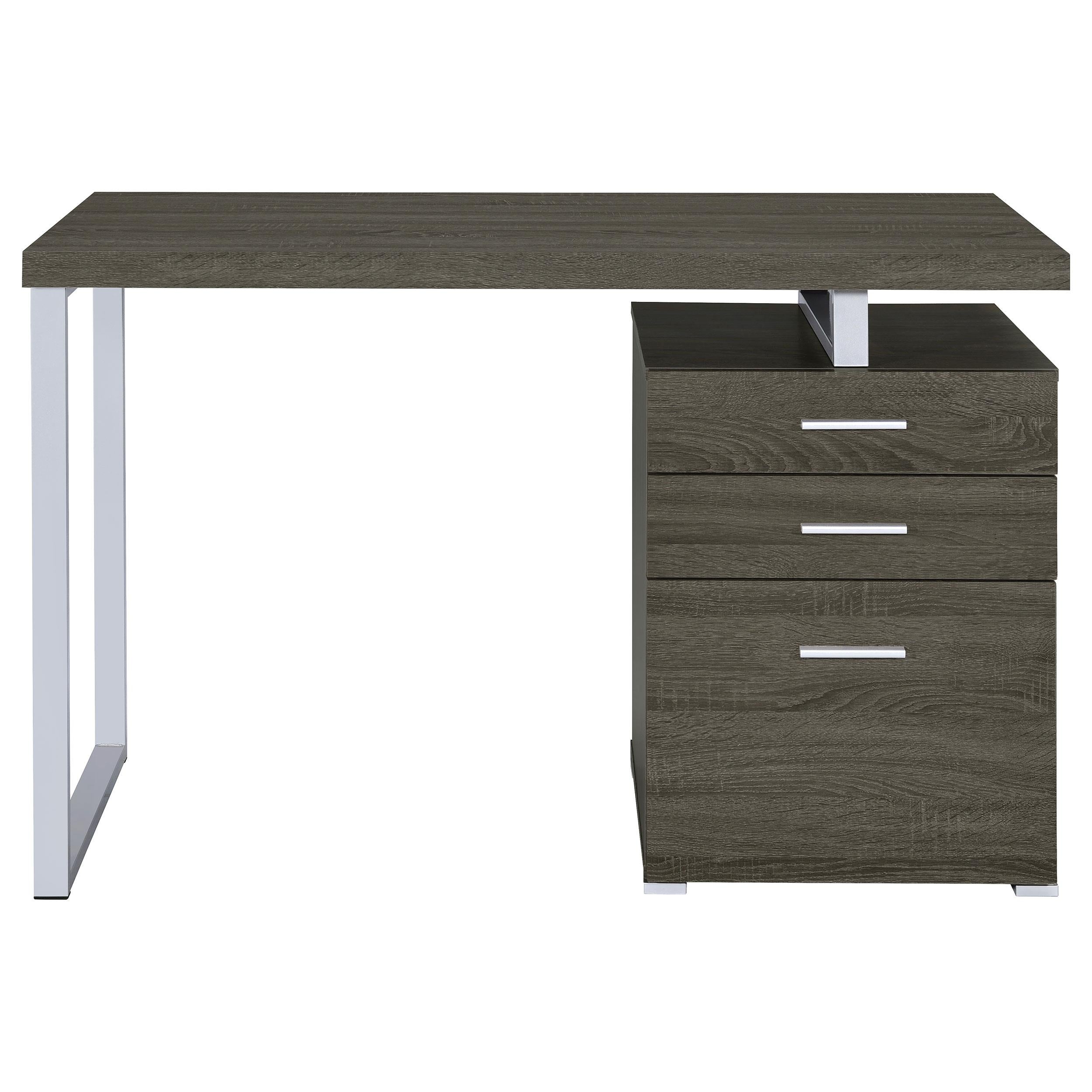  Coaster Furniture Brennan 800520 47-inch 3-Drawer Office Computer Desk - Weathered Grey IMAGE 4