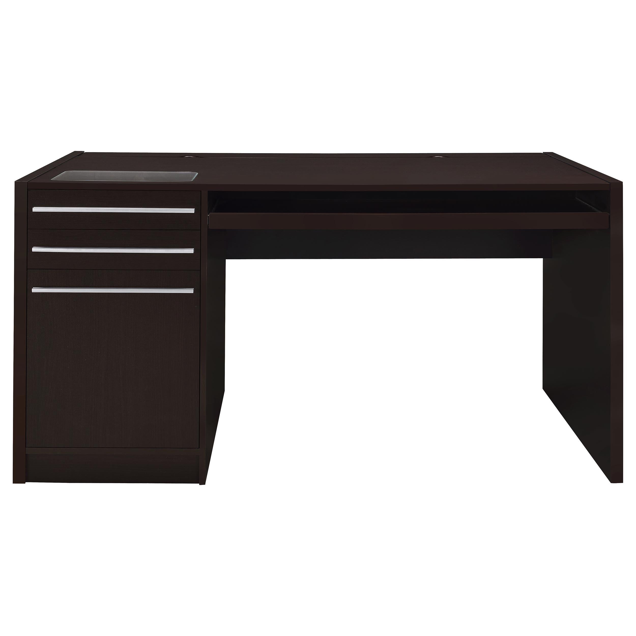  Coaster Furniture Halston 800982 60-inch 3-Drawer Office Computer Desk - Cappuccino IMAGE 6
