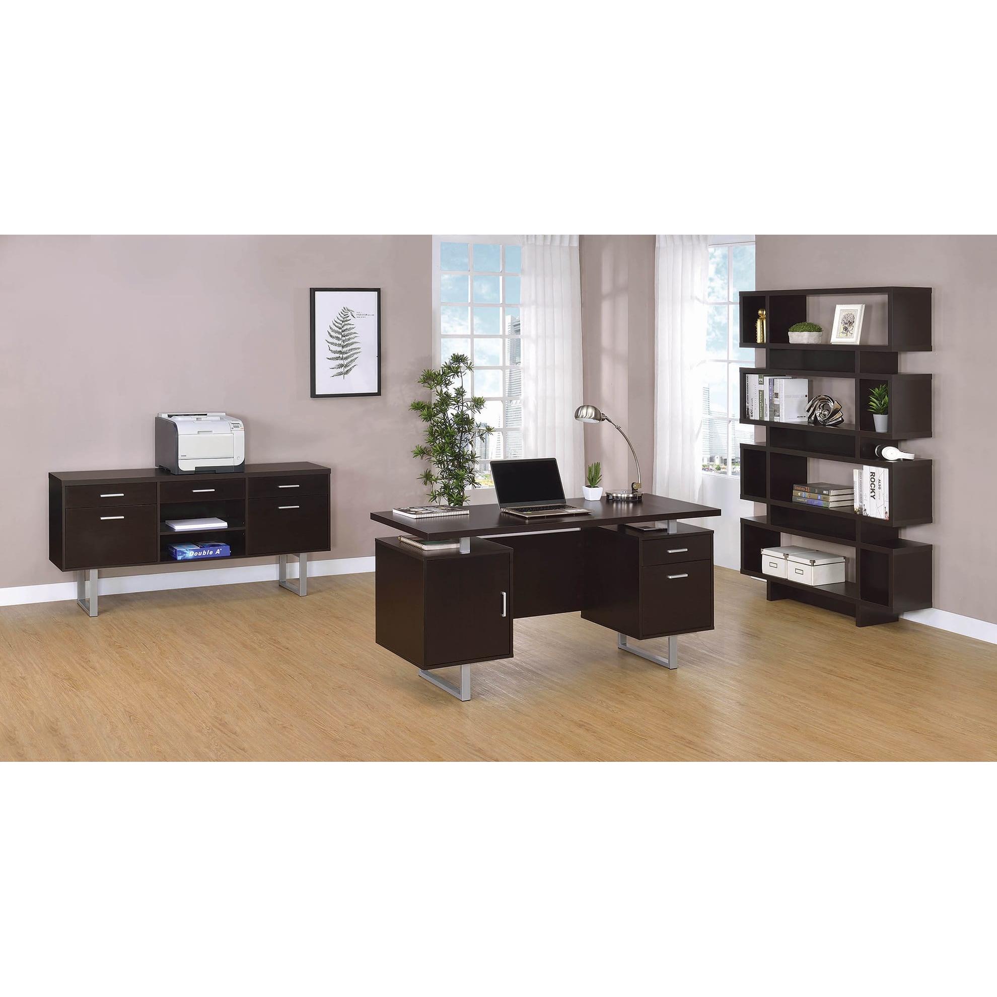  Coaster Furniture Lawtey 801522 5-Drawer Home Office Storage Credenza - Cappuccino IMAGE 10