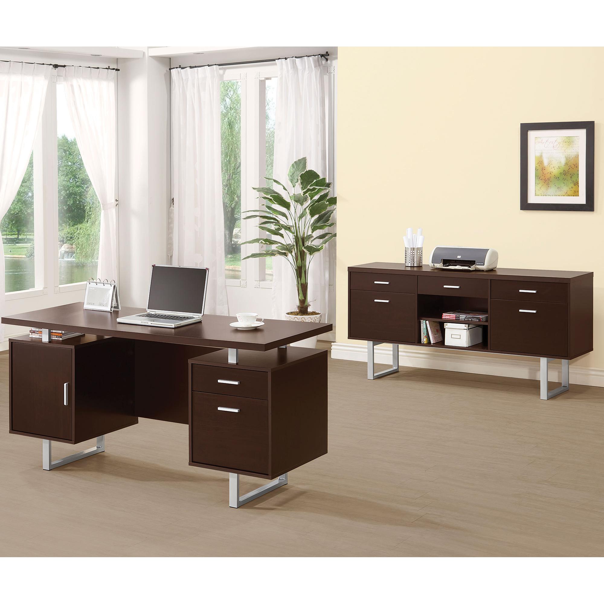  Coaster Furniture Lawtey 801522 5-Drawer Home Office Storage Credenza - Cappuccino IMAGE 9