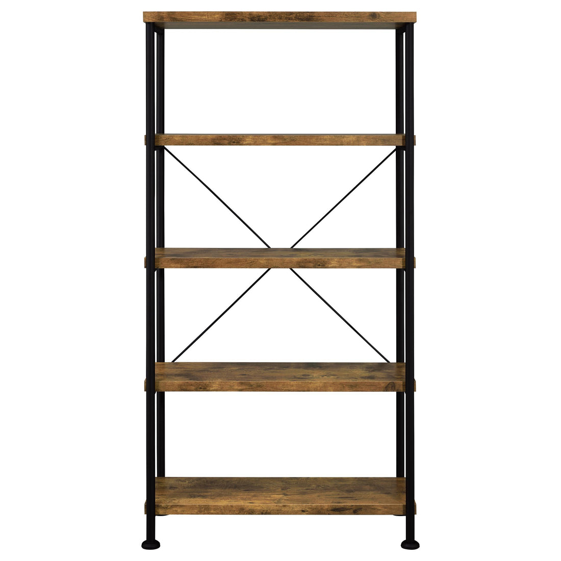  Coaster Furniture Analiese 801542 63-inch 4-shelf Bookshelf - Rustic Nutmeg IMAGE 1
