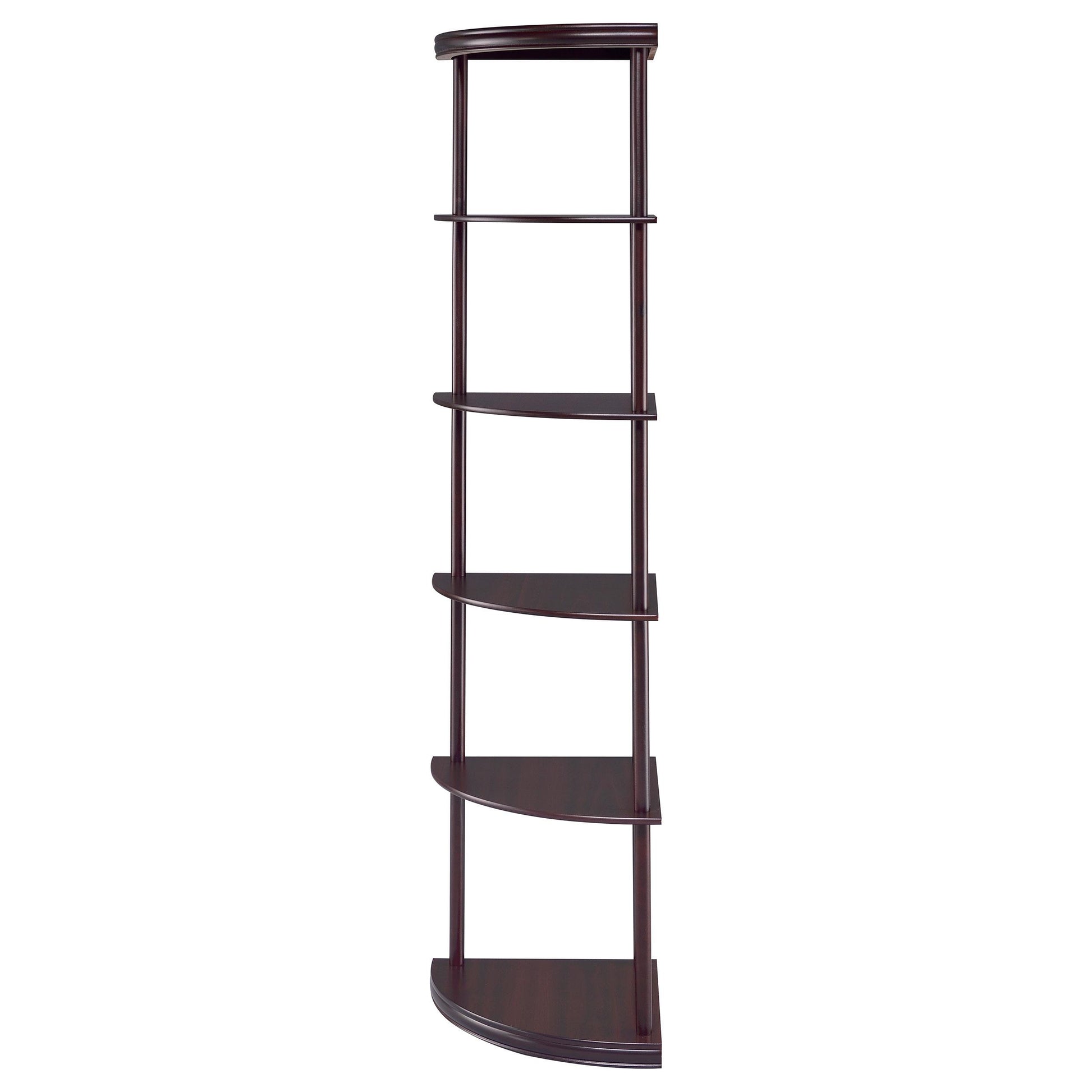  Coaster Furniture Bonwick 800279 72-inch 5-shelf Corner Bookshelf - Cappuccino IMAGE 4