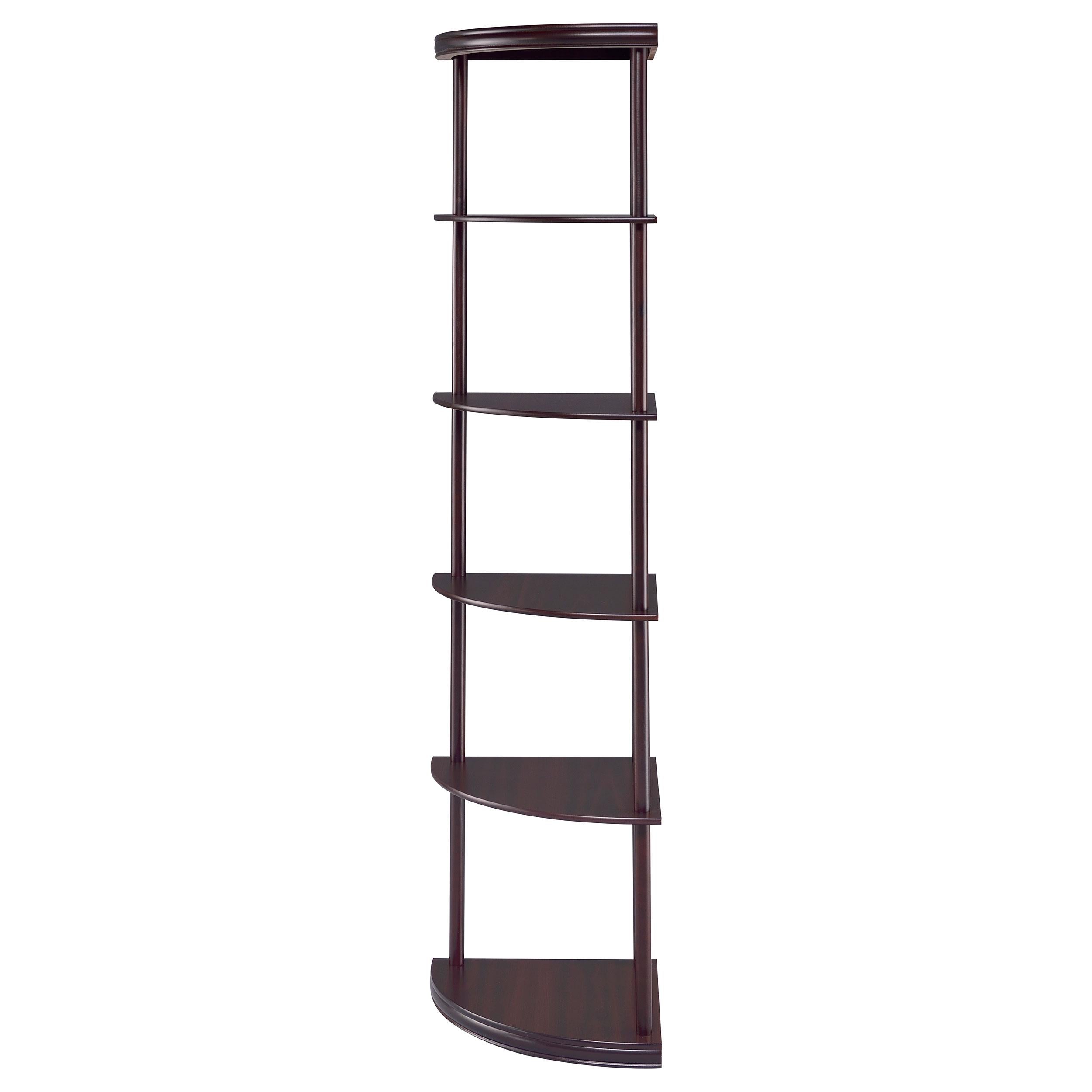  Coaster Furniture Bonwick 800279 72-inch 5-shelf Corner Bookshelf - Cappuccino IMAGE 4