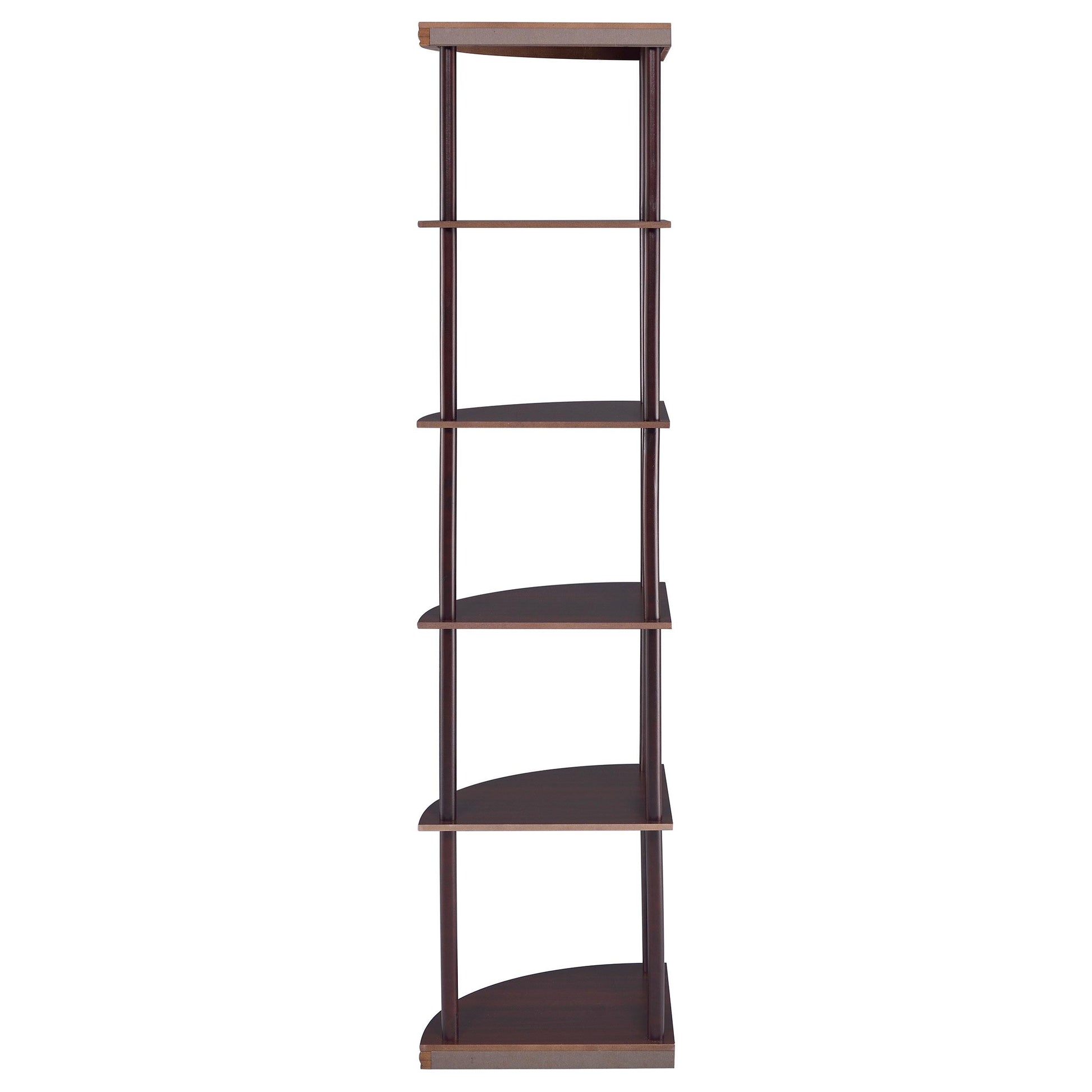  Coaster Furniture Bonwick 800279 72-inch 5-shelf Corner Bookshelf - Cappuccino IMAGE 5