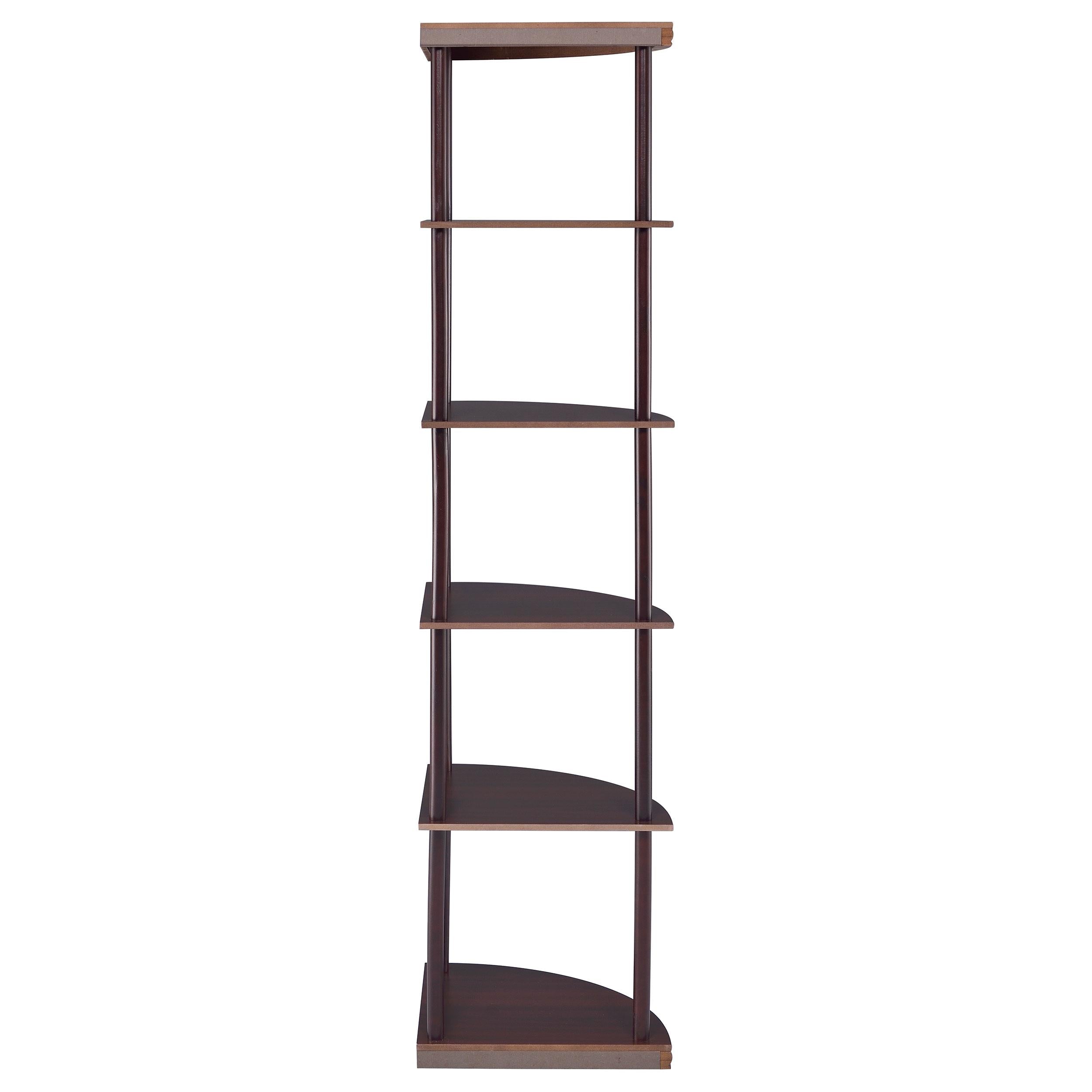  Coaster Furniture Bonwick 800279 72-inch 5-shelf Corner Bookshelf - Cappuccino IMAGE 7