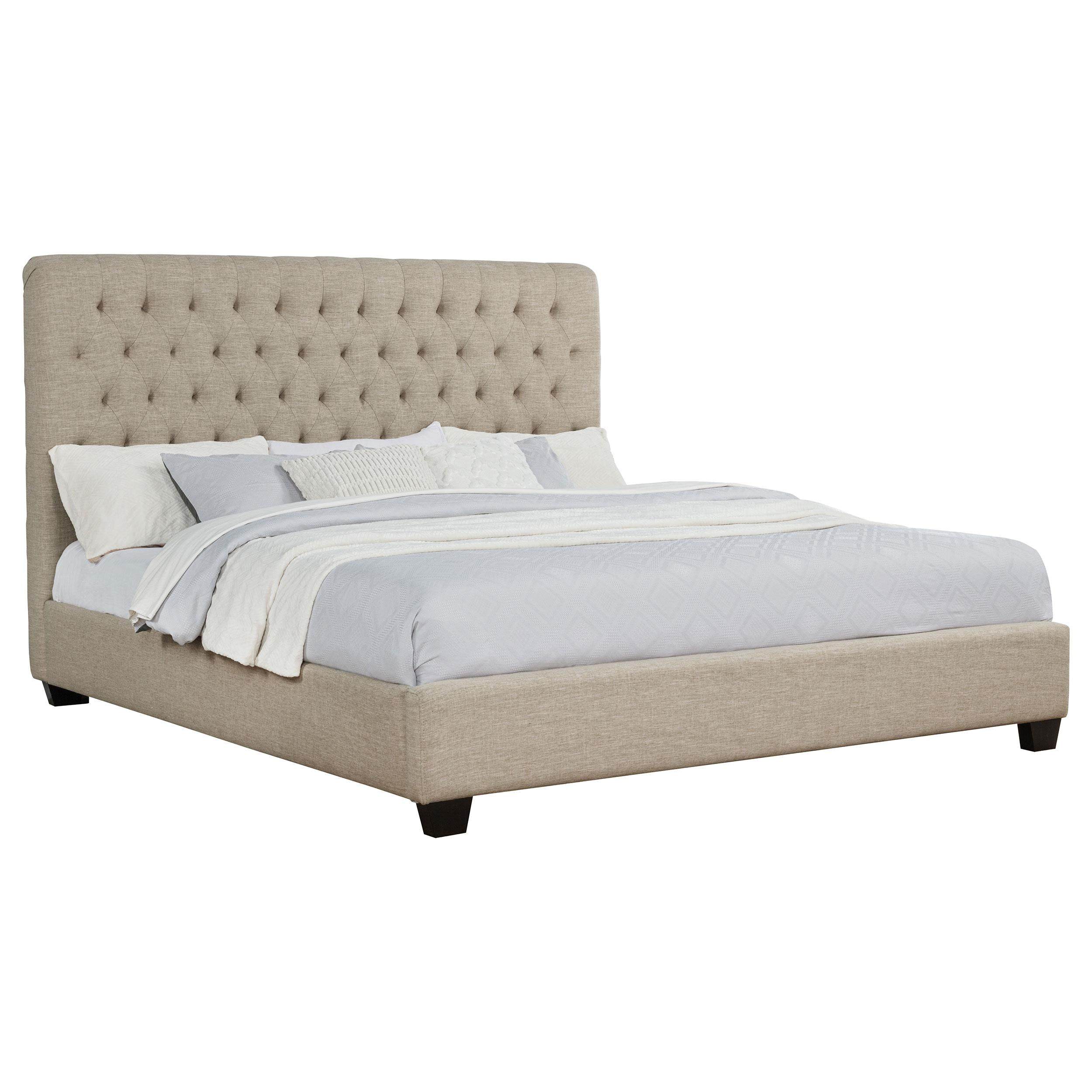  Size_King  -- Coaster Furniture Chloe Upholstered Panel Bed IMAGE 2