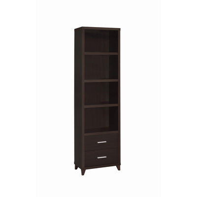  Coaster Furniture Lewes 700882 4-shelf Engineered Wood Media Tower - Cappuccino IMAGE 1