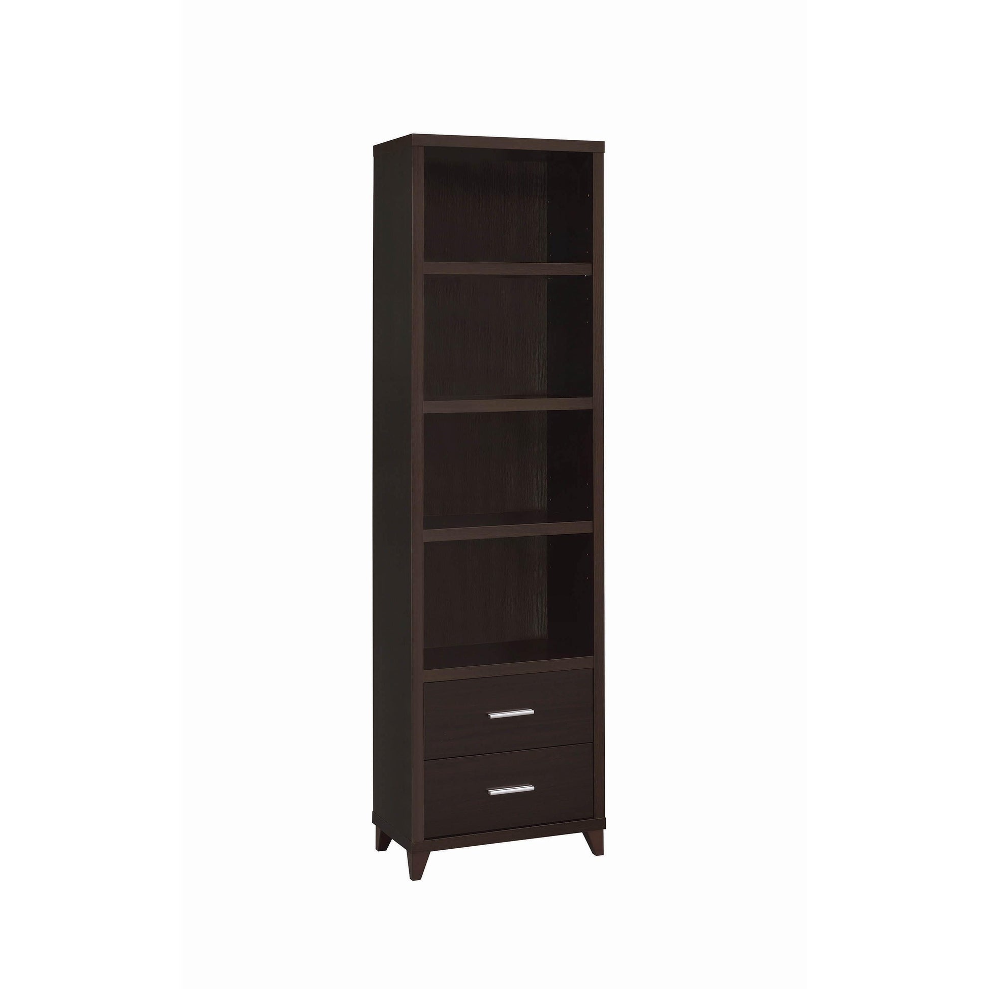  Coaster Furniture Lewes 700882 4-shelf Engineered Wood Media Tower - Cappuccino IMAGE 1
