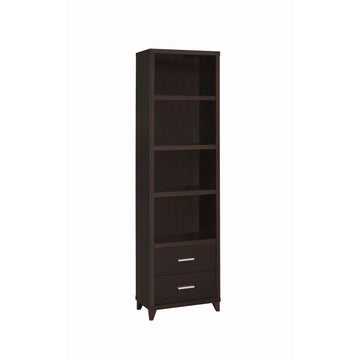  Coaster Furniture Lewes 700882 4-shelf Engineered Wood Media Tower - Cappuccino IMAGE 1
