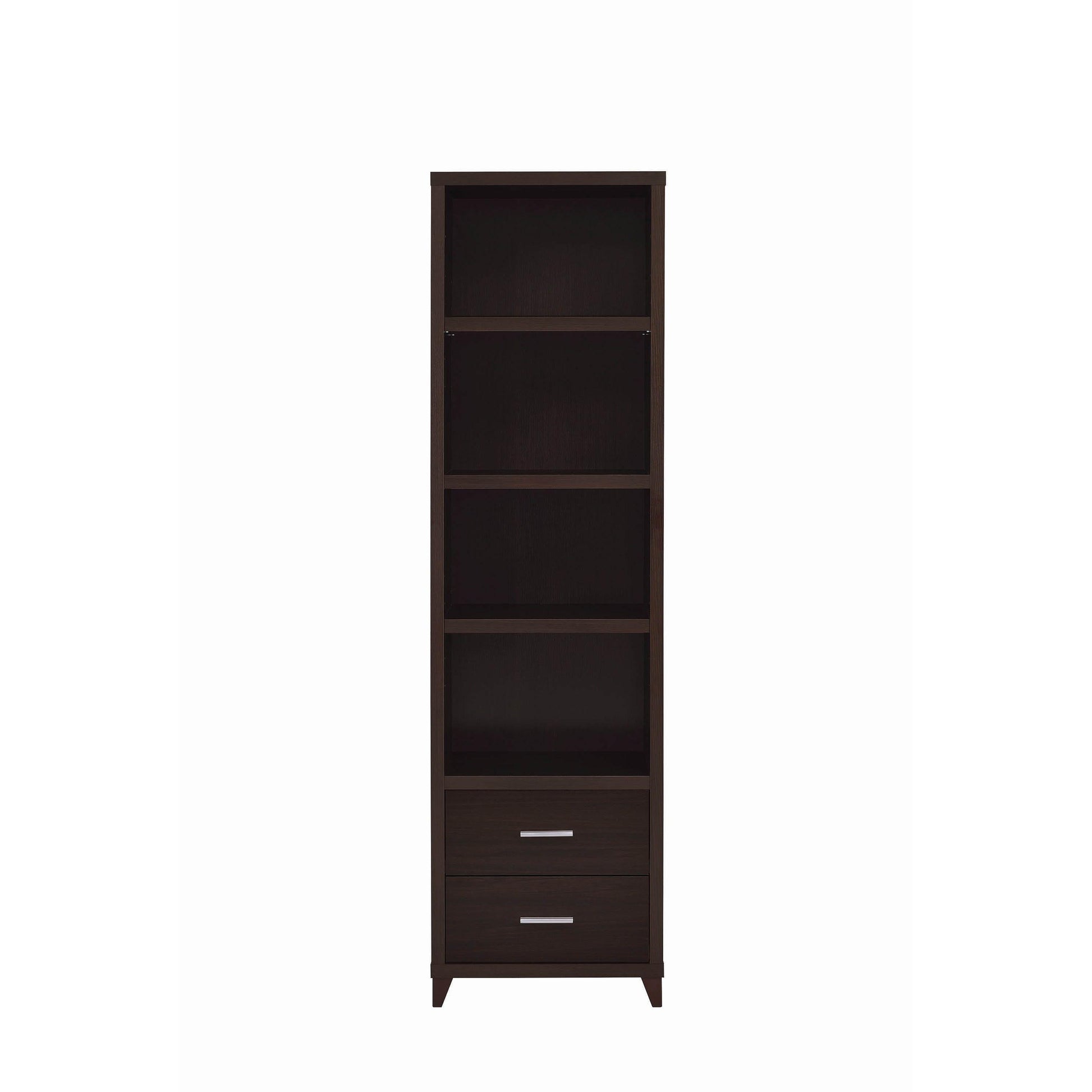  Coaster Furniture Lewes 700882 4-shelf Engineered Wood Media Tower - Cappuccino IMAGE 3
