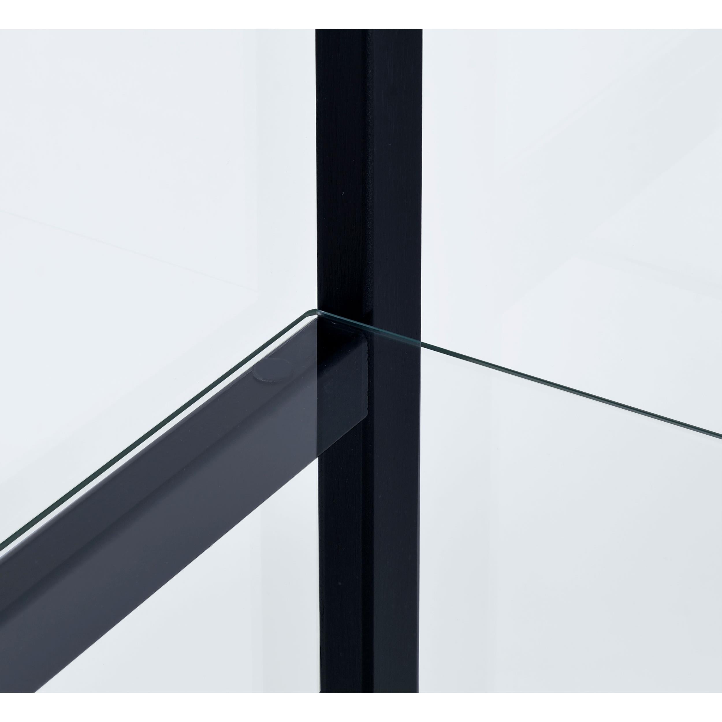  Coaster Furniture Cyclamen 950179 3-shelf Clear Glass Curio Display Cabinet - Black IMAGE 9