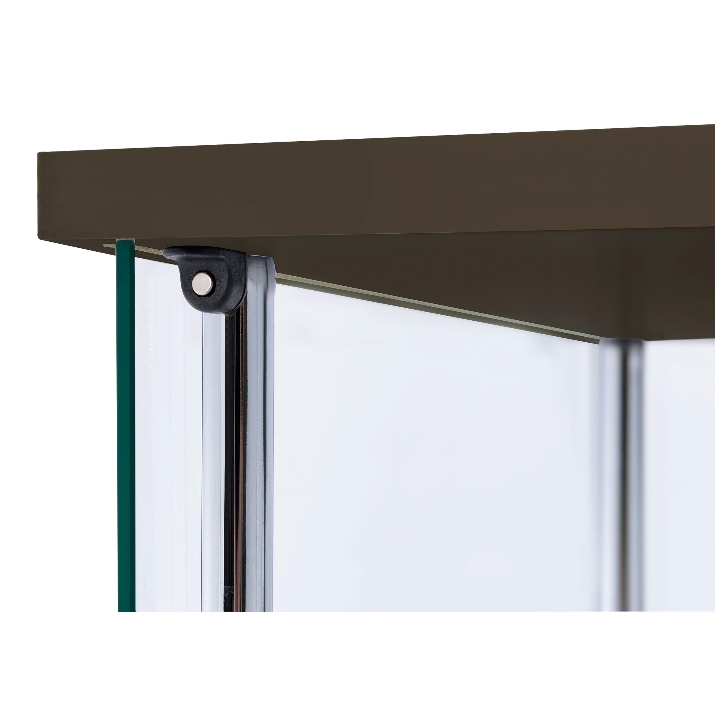  Coaster Furniture Bellatrix 950172 4-shelf Clear Glass Curio Cabinet - Cappuccino IMAGE 10