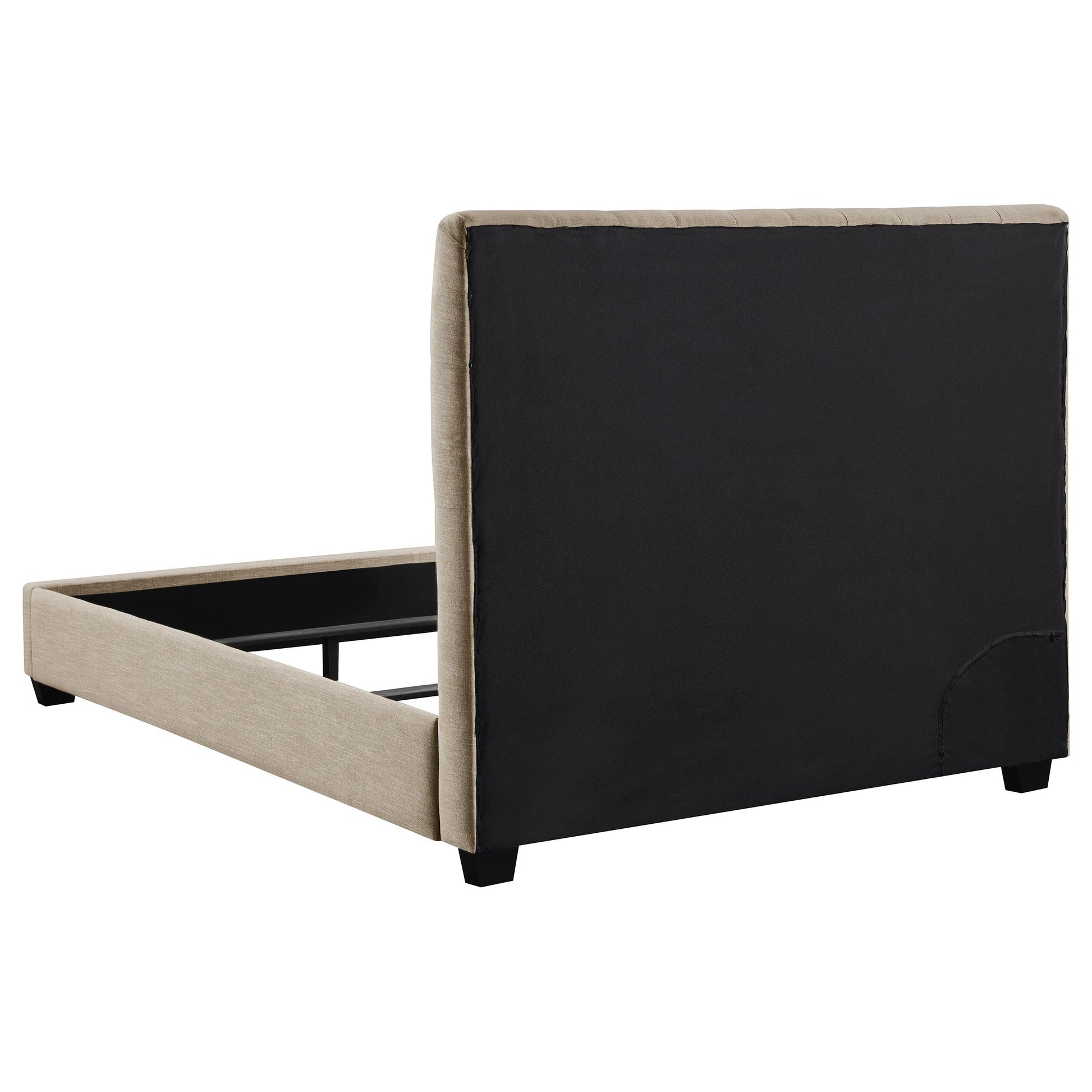  Size_Full  -- Chloe 300007F Upholstered Full Panel Bed - Oatmeal IMAGE 3
