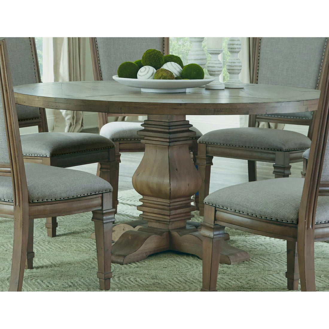  Coaster Furniture Florence 180200 Round 60-inch Wood Dining Table - Rustic Honey IMAGE 1