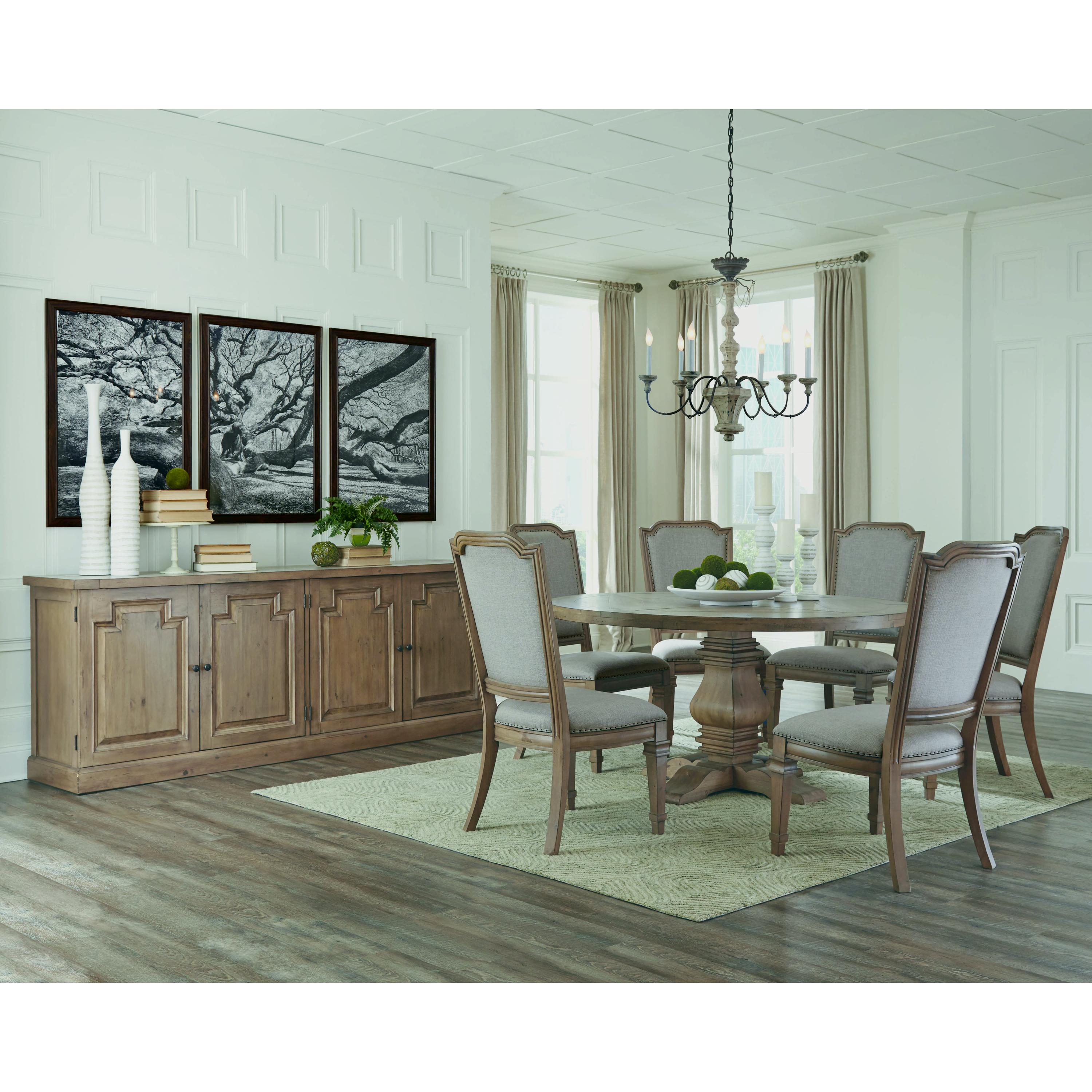  Coaster Furniture Florence 180200 Round 60-inch Wood Dining Table - Rustic Honey IMAGE 3