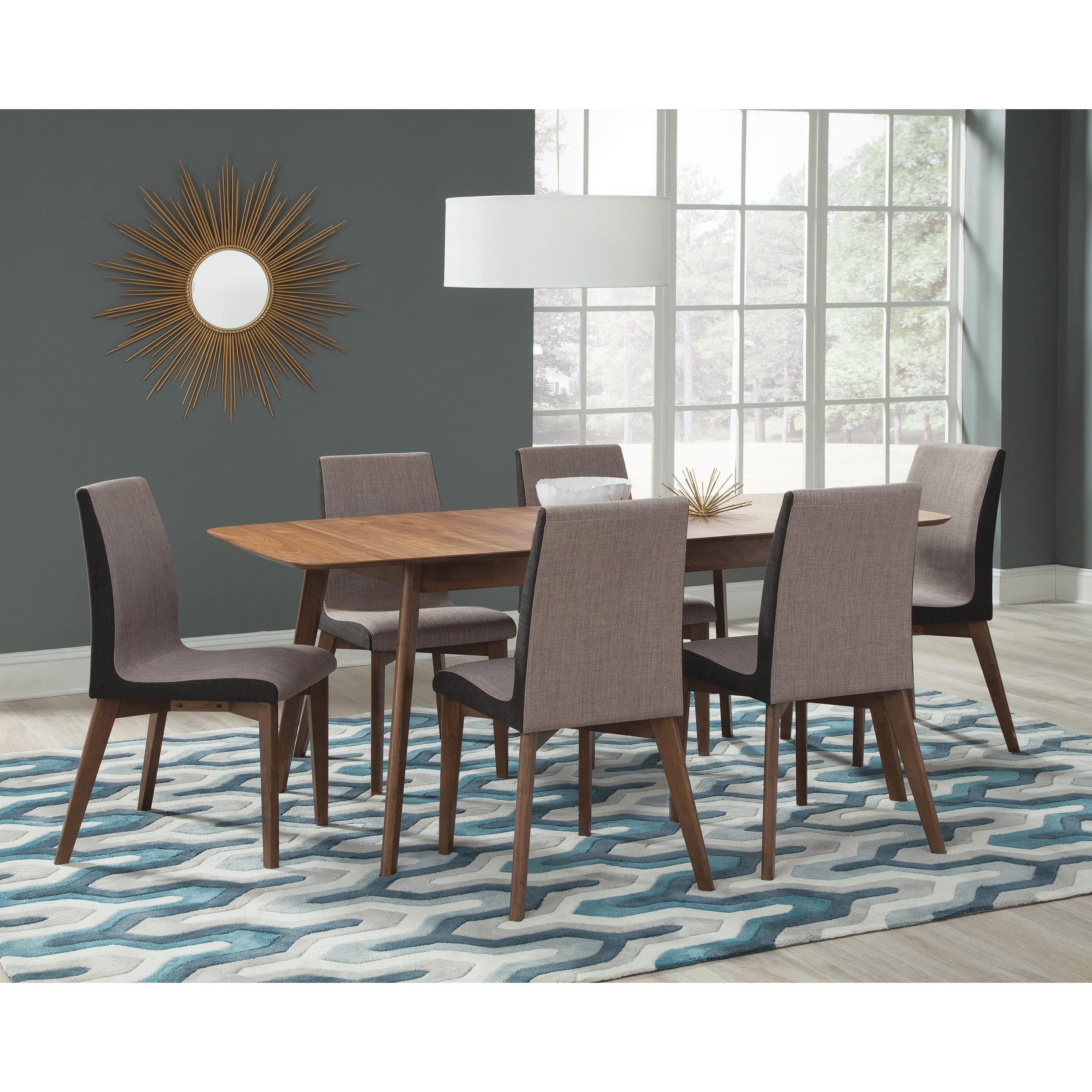  Coaster Furniture Redbridge 106591 75-inch Extension Leaf Dining Table - Natural Walnut IMAGE 5