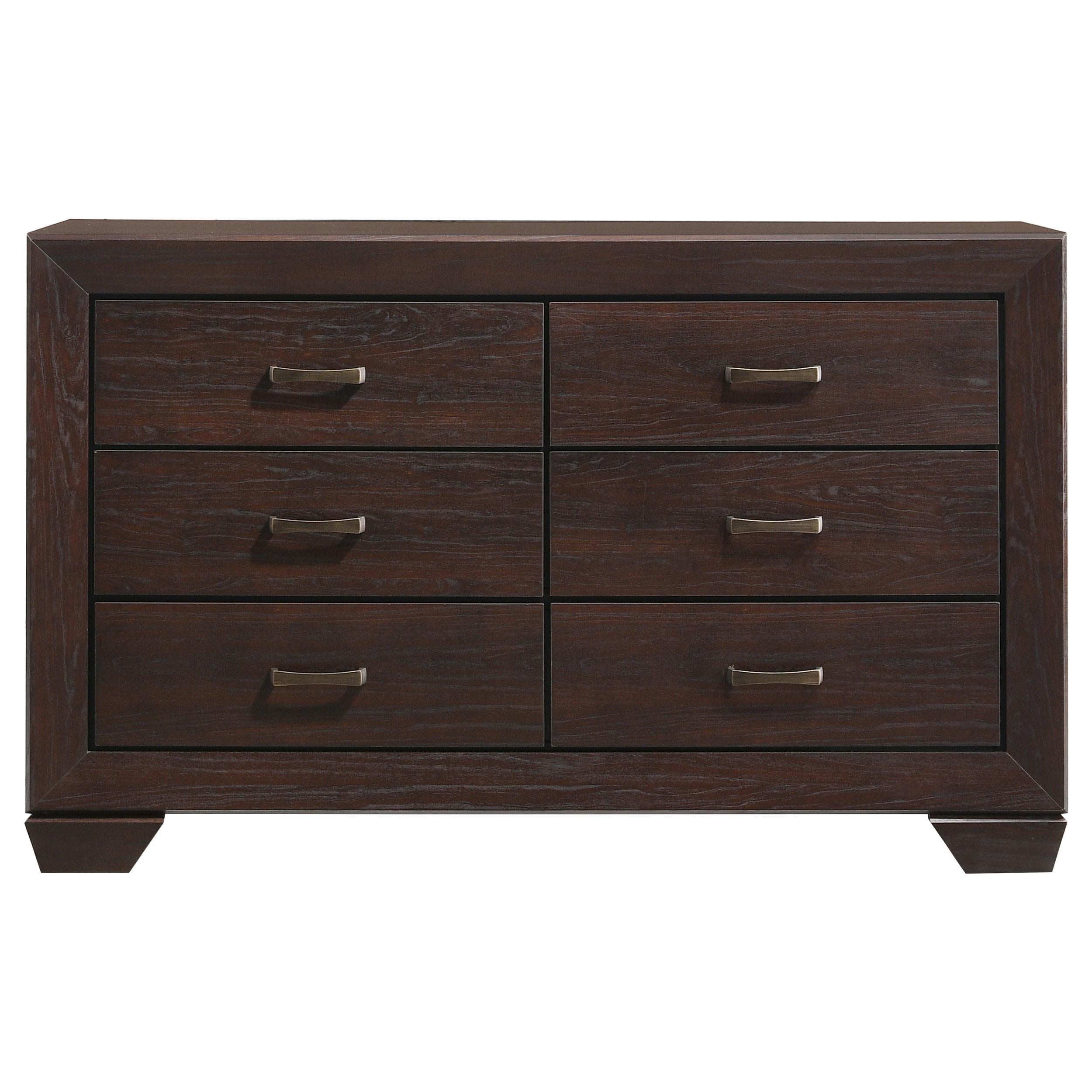  Coaster Furniture Kauffman 204393 6-Drawer Dresser - Dark Cocoa IMAGE 2