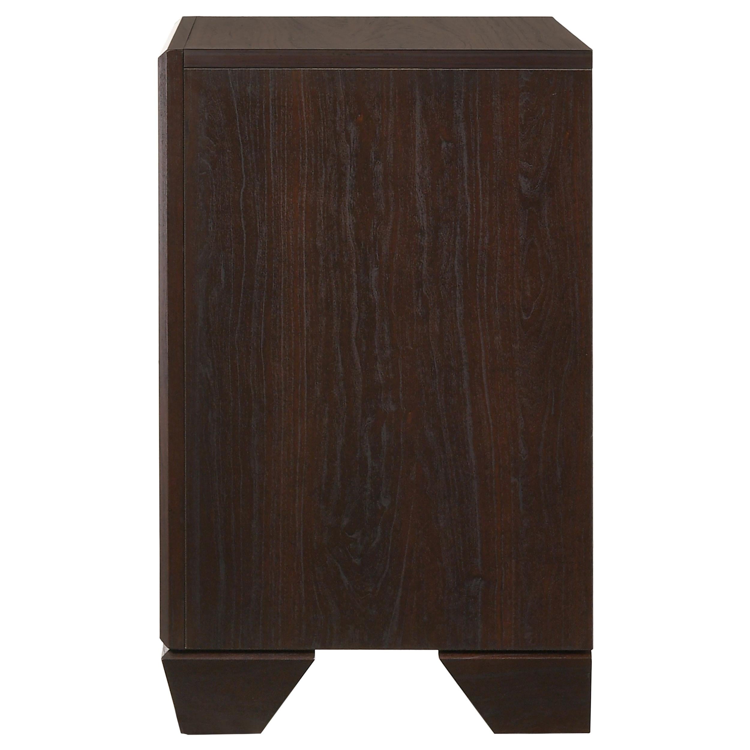 Coaster Furniture Kauffman 204392 2-Drawer Nightstand - Dark Cocoa IMAGE 4