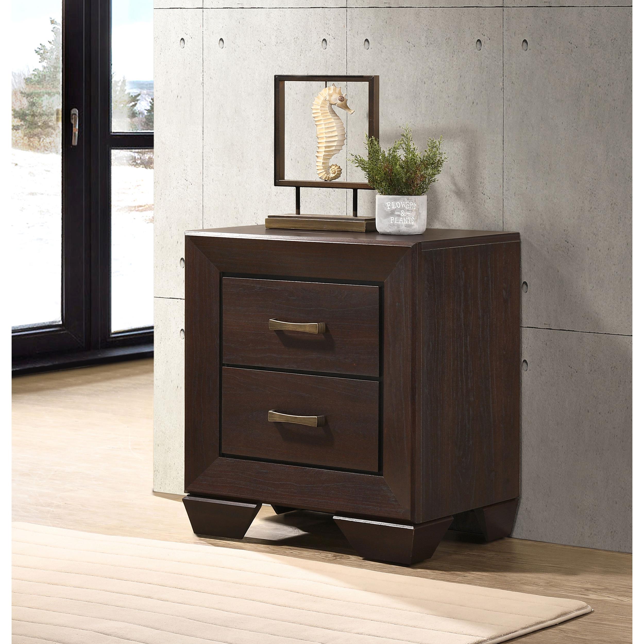  Coaster Furniture Kauffman 204392 2-Drawer Nightstand - Dark Cocoa IMAGE 9