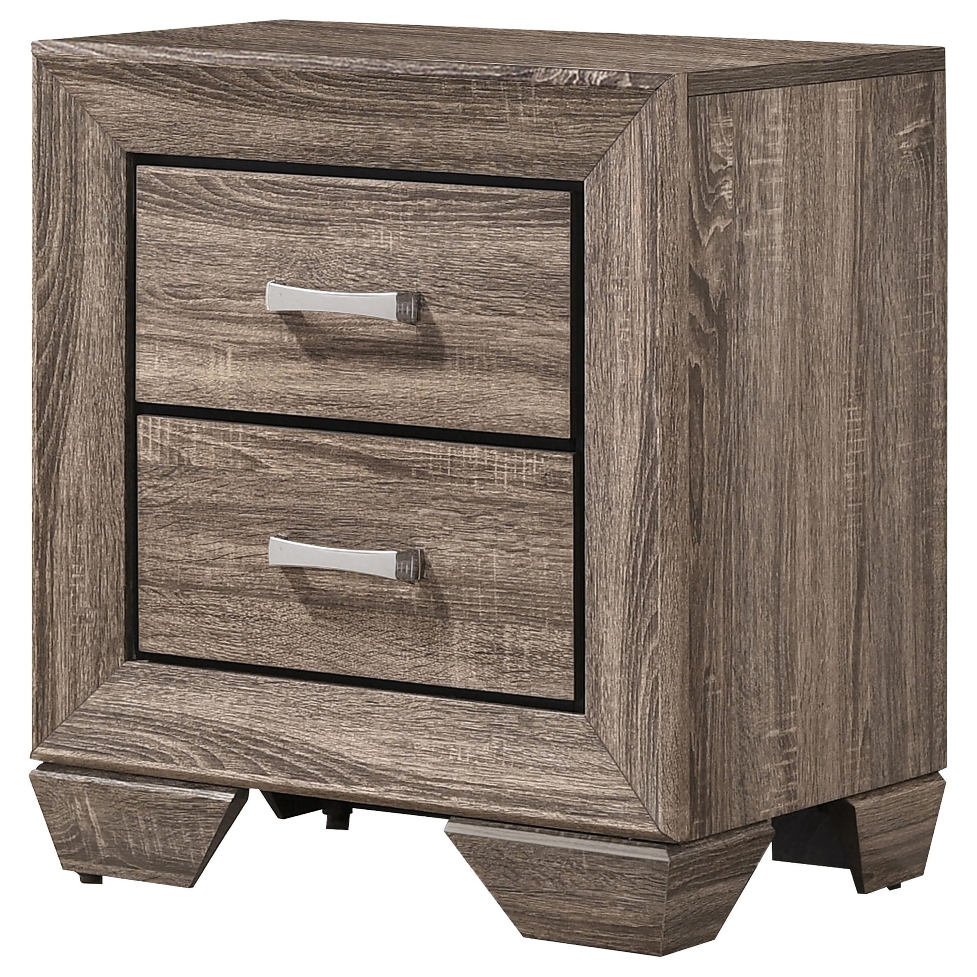  Coaster Furniture Kauffman 204192 2-Drawer Nightstand - Washed Taupe IMAGE 3