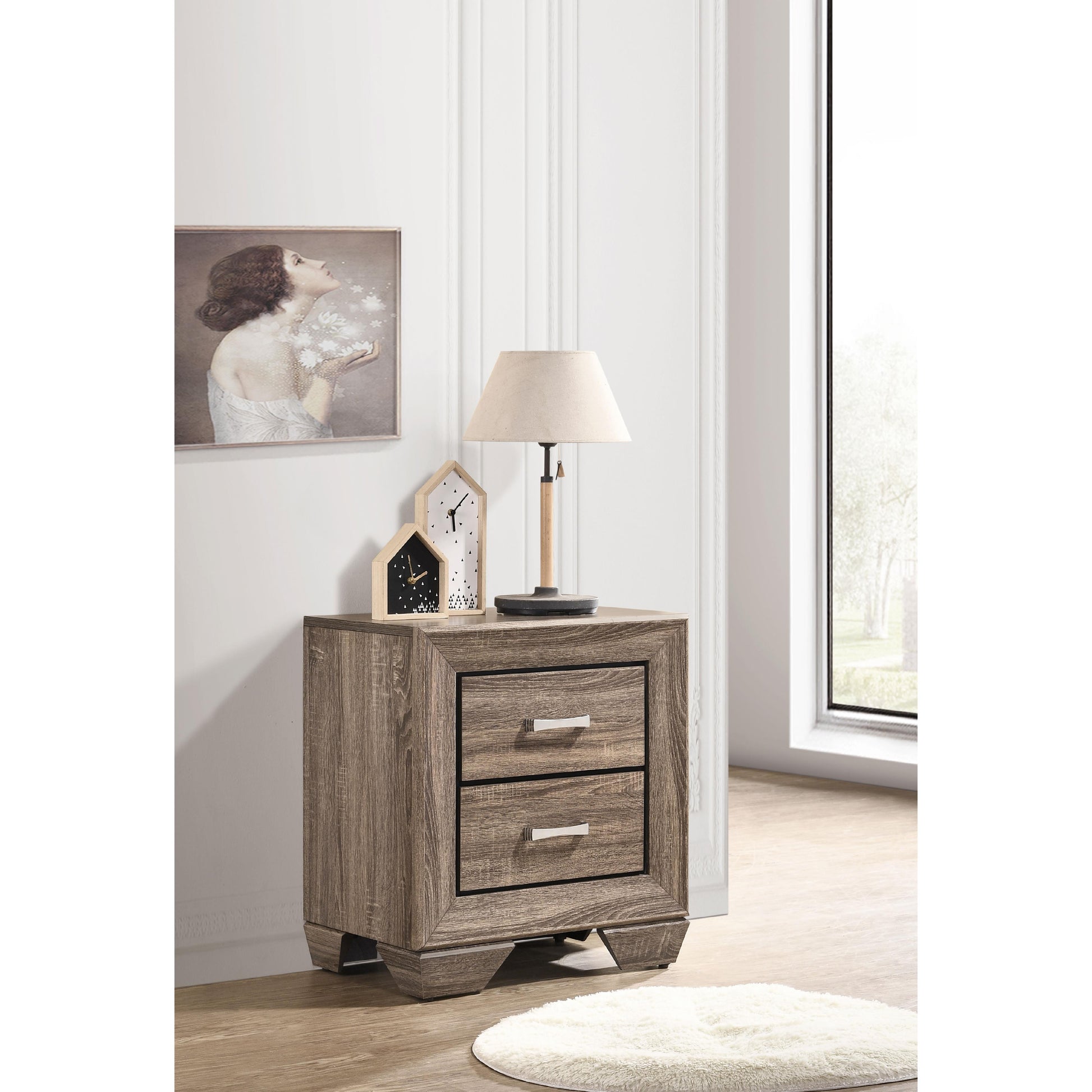  Coaster Furniture Kauffman 204192 2-Drawer Nightstand - Washed Taupe IMAGE 9