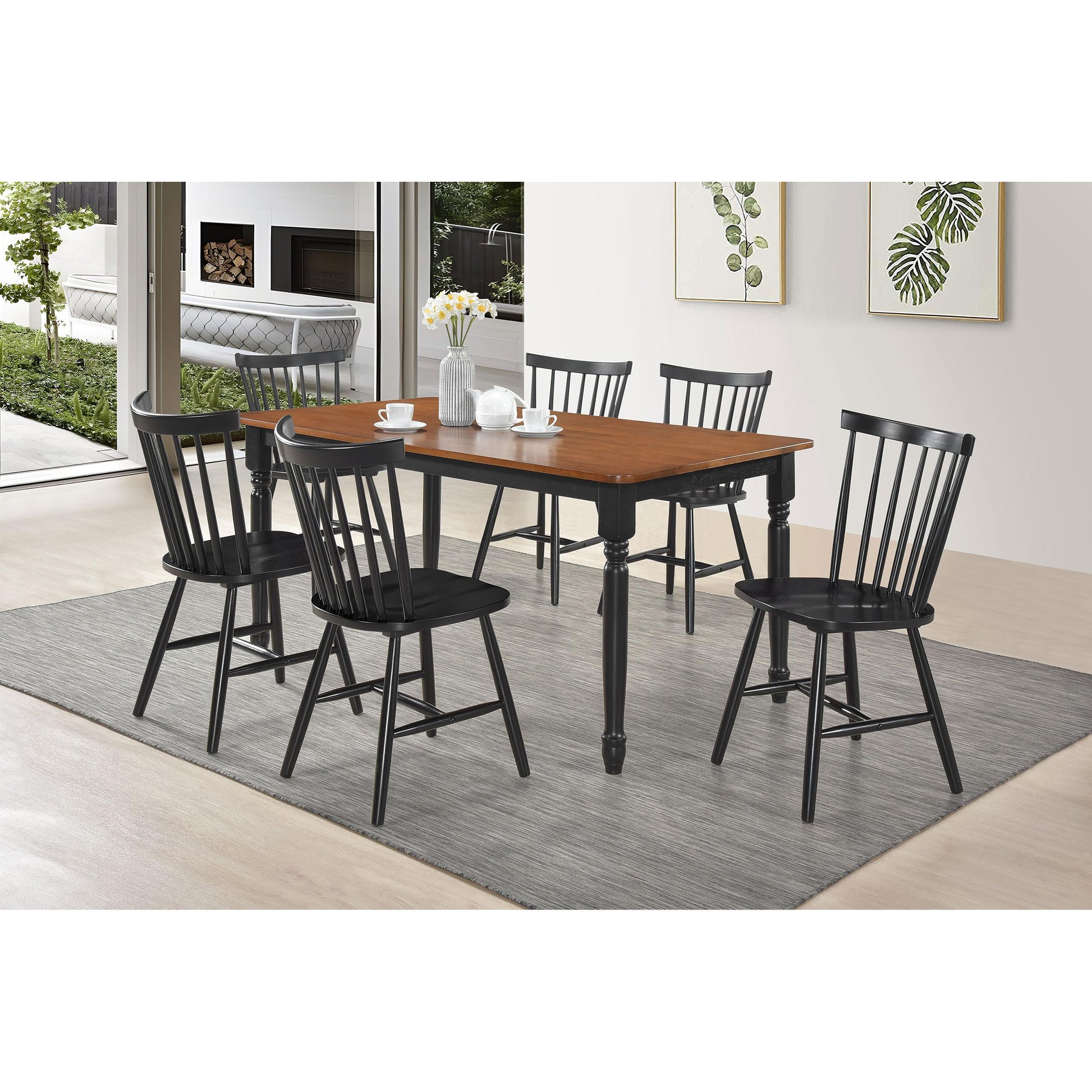  Coaster Furniture Hollyoak 183041-S7 7 pc Dining Set IMAGE 1