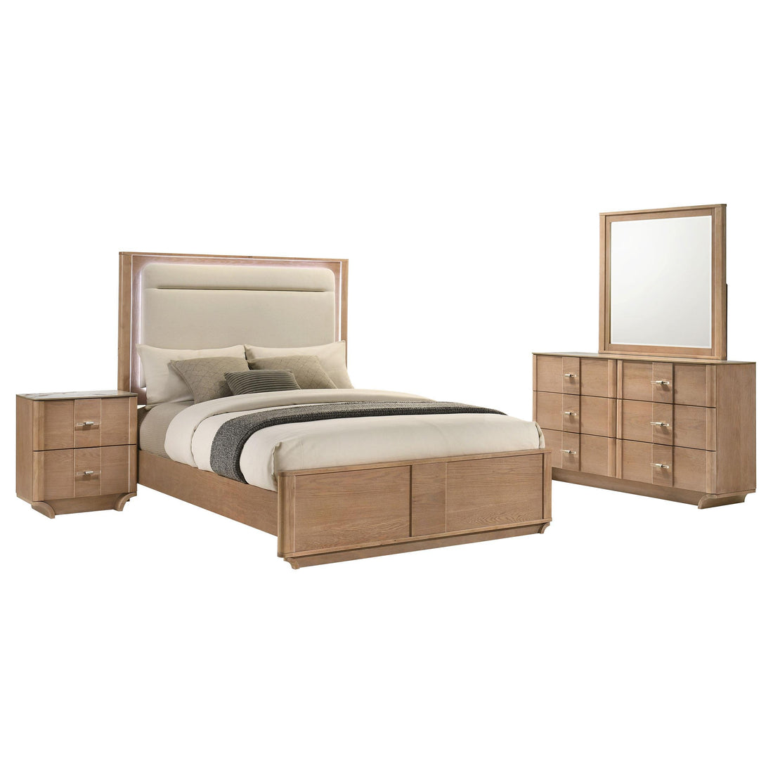  Coaster Furniture Leanne 223131KE-S4 6 pc King Panel Bedroom Set IMAGE 1