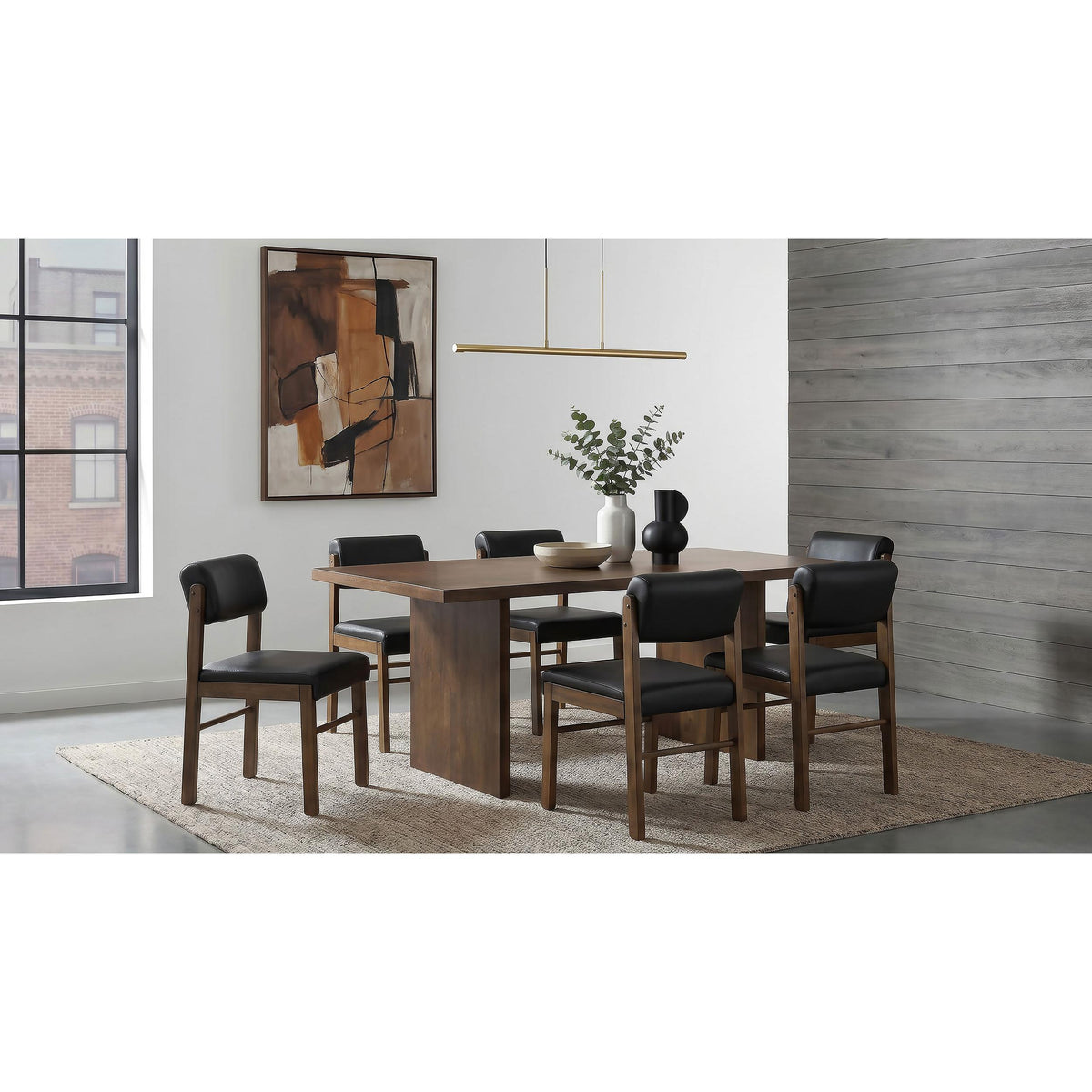  Coaster Furniture Decker 193951WAL-S7C 7 pc Dining Set IMAGE 1