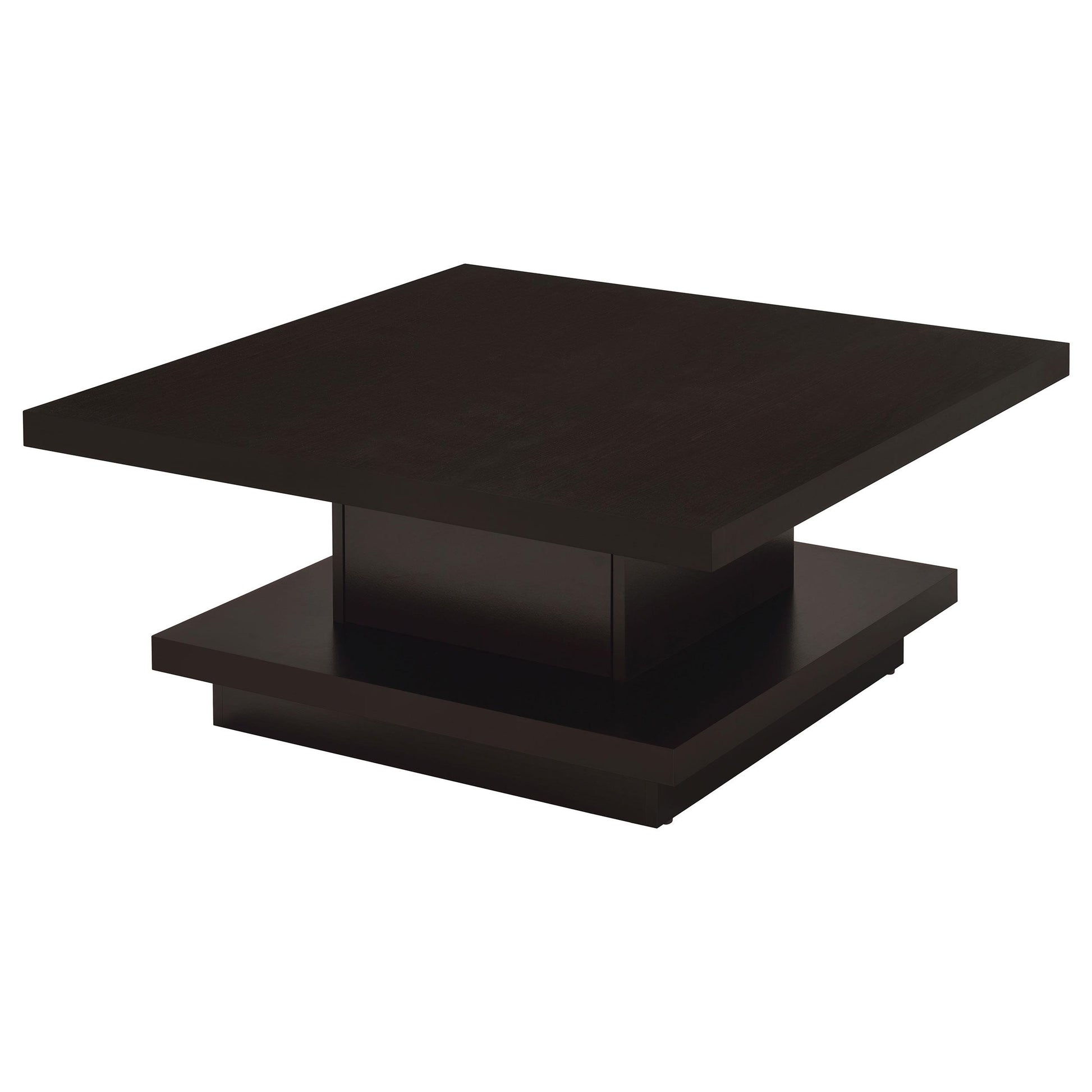  Coaster Furniture Reston 705168 Square Engineered Wood Coffee Table - Cappuccino IMAGE 1