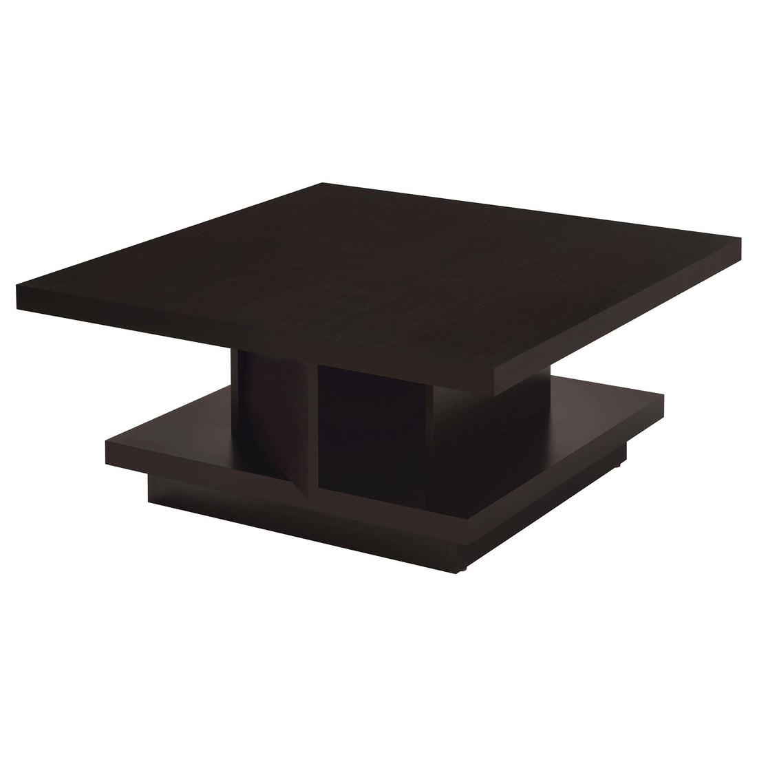  Coaster Furniture Reston 705168 Square Engineered Wood Coffee Table - Cappuccino IMAGE 1